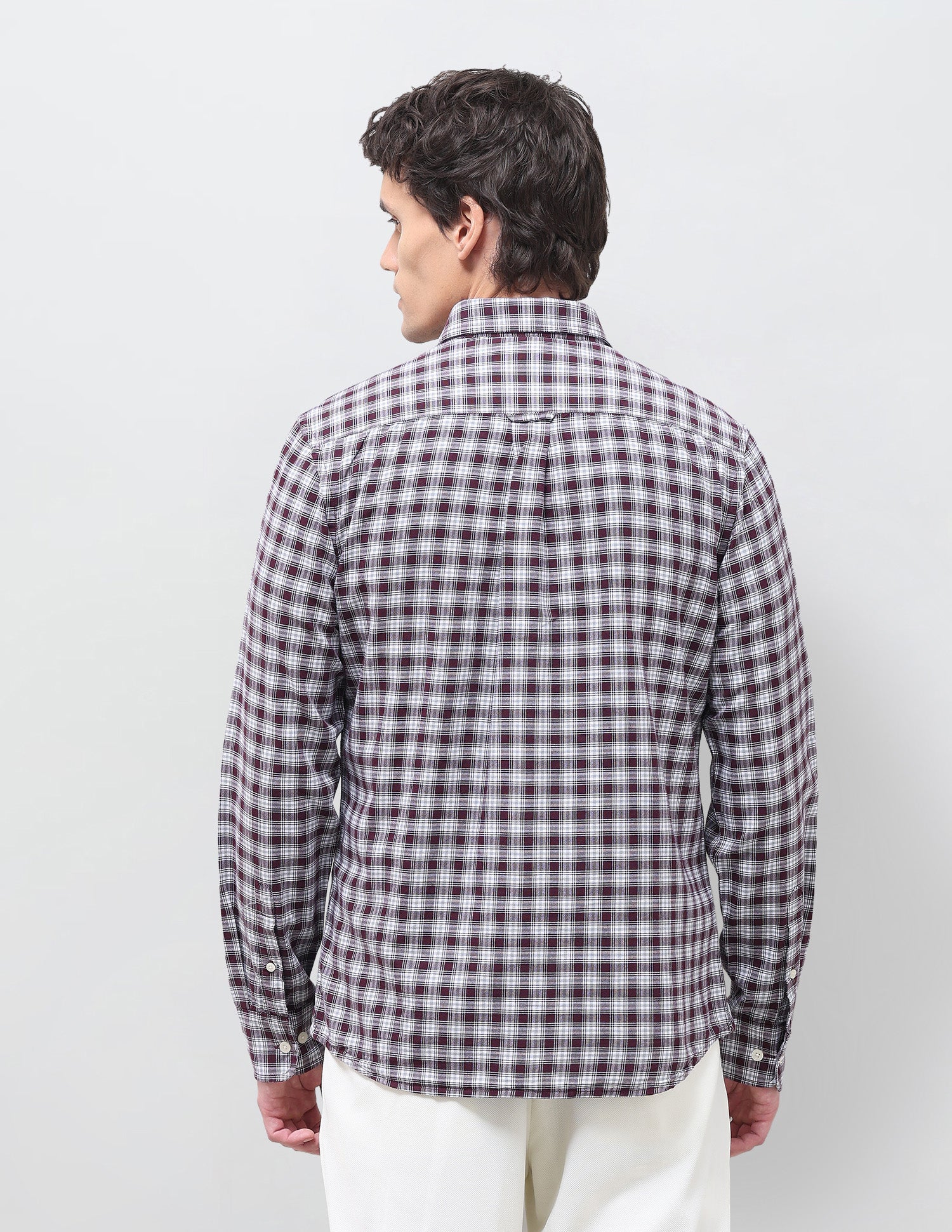 Oxford Tartan Checked Shirt Maroon - U.S. Polo Assn. India | Large