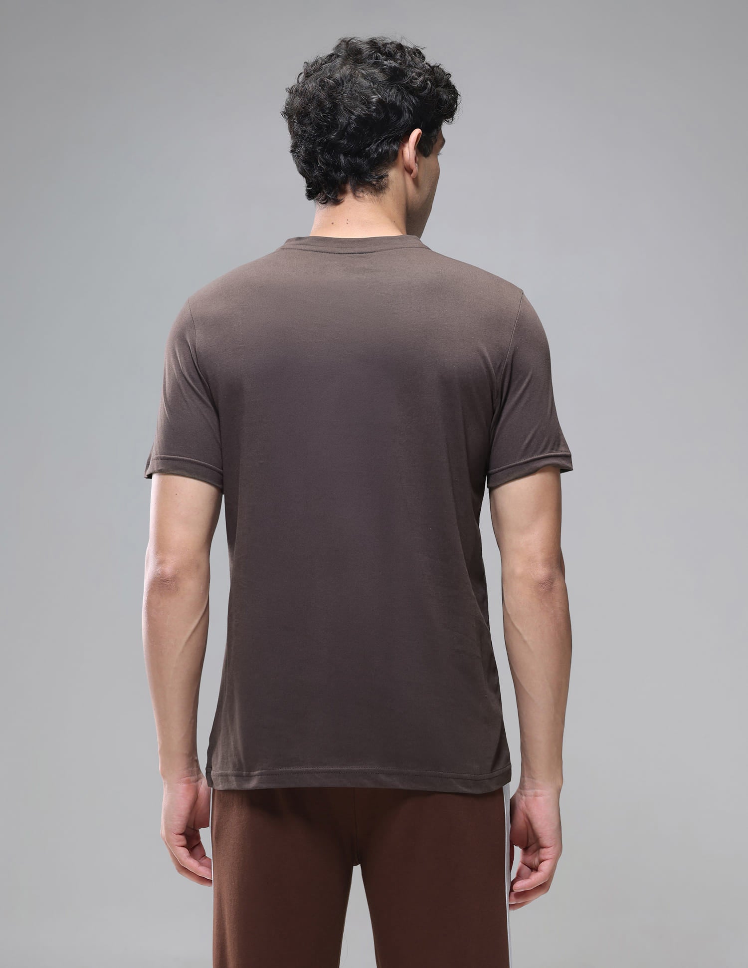 Breathable Comfort Fit I638 Lounge T-Shirt - Pack Of 1 Choco - U.S. Polo Assn. India | Large