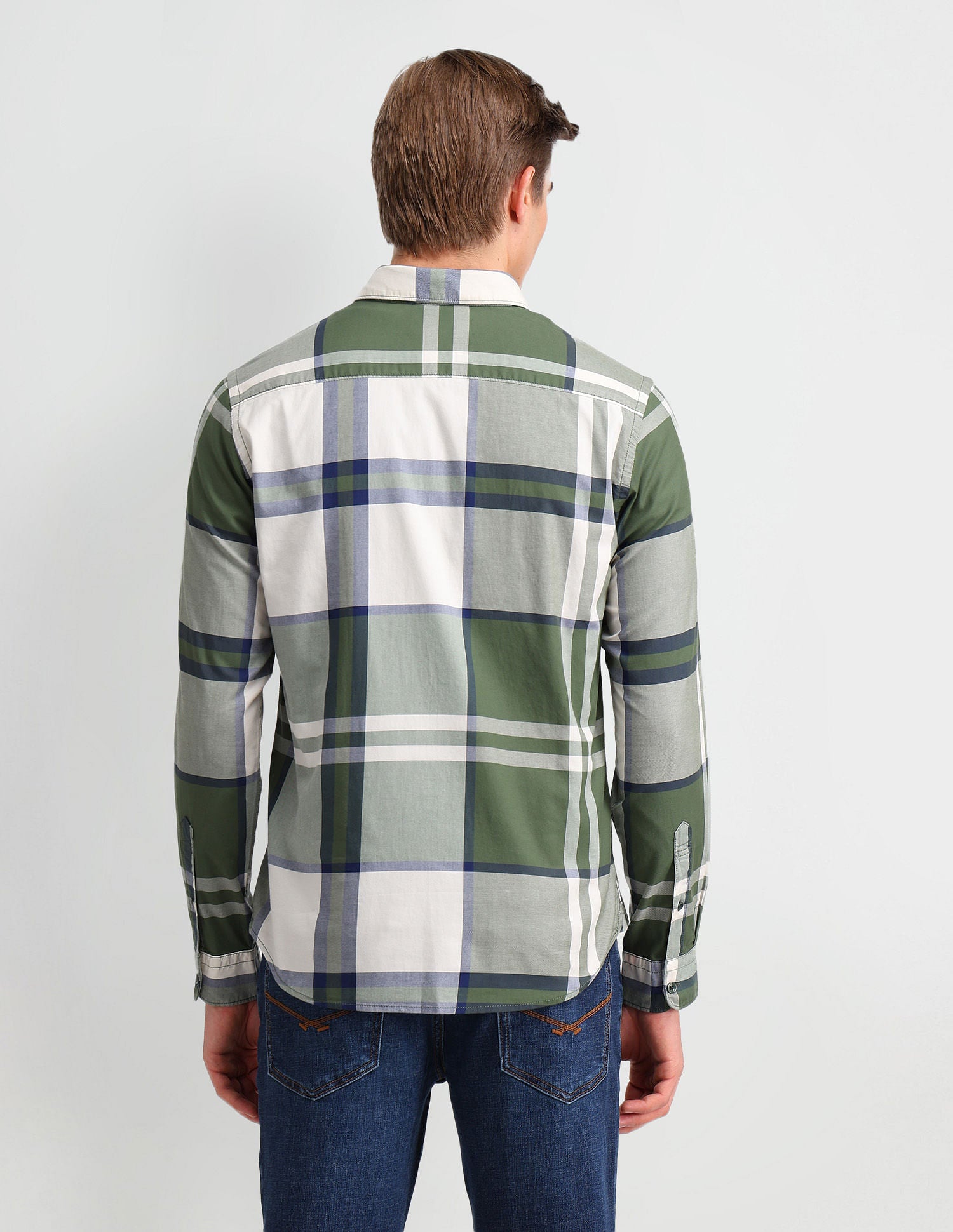 Tartan Check Slim Fit Shirt Olive - U.S. Polo Assn. India | Large