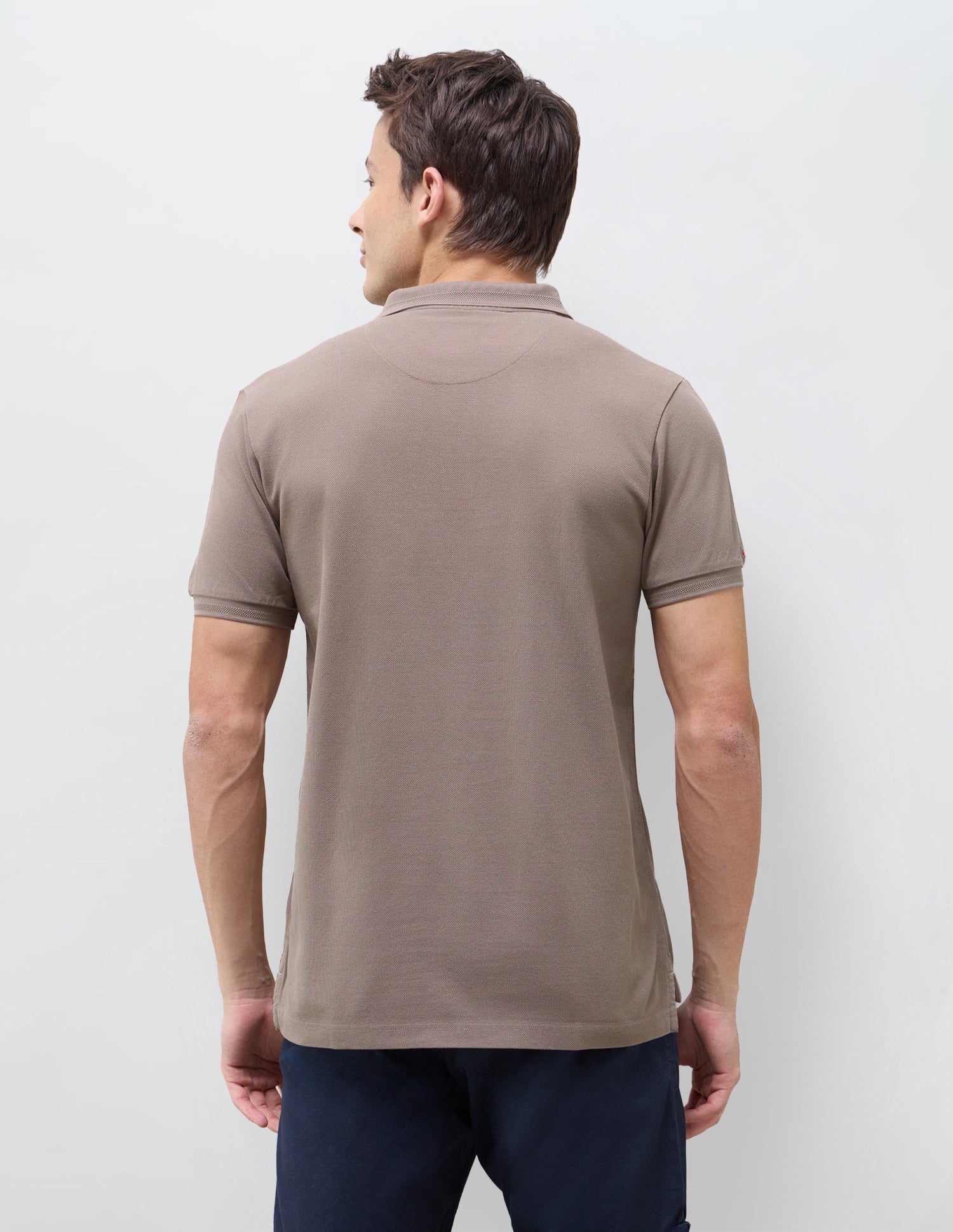 Solid Slim Fit Polo Shirt Brown - U.S. Polo Assn. India | Large