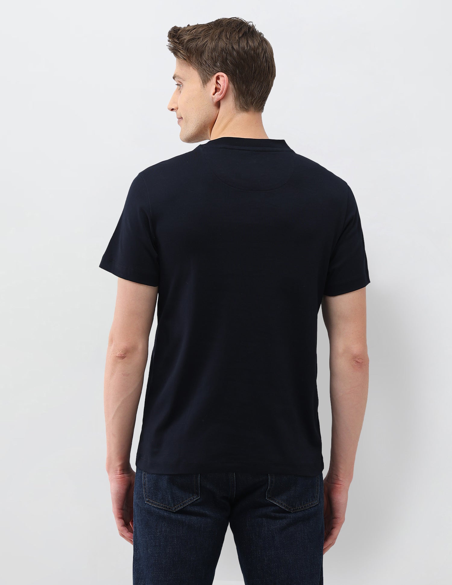 Brand Embossed Slim Fit T-Shirt Navy - U.S. Polo Assn. India | Large