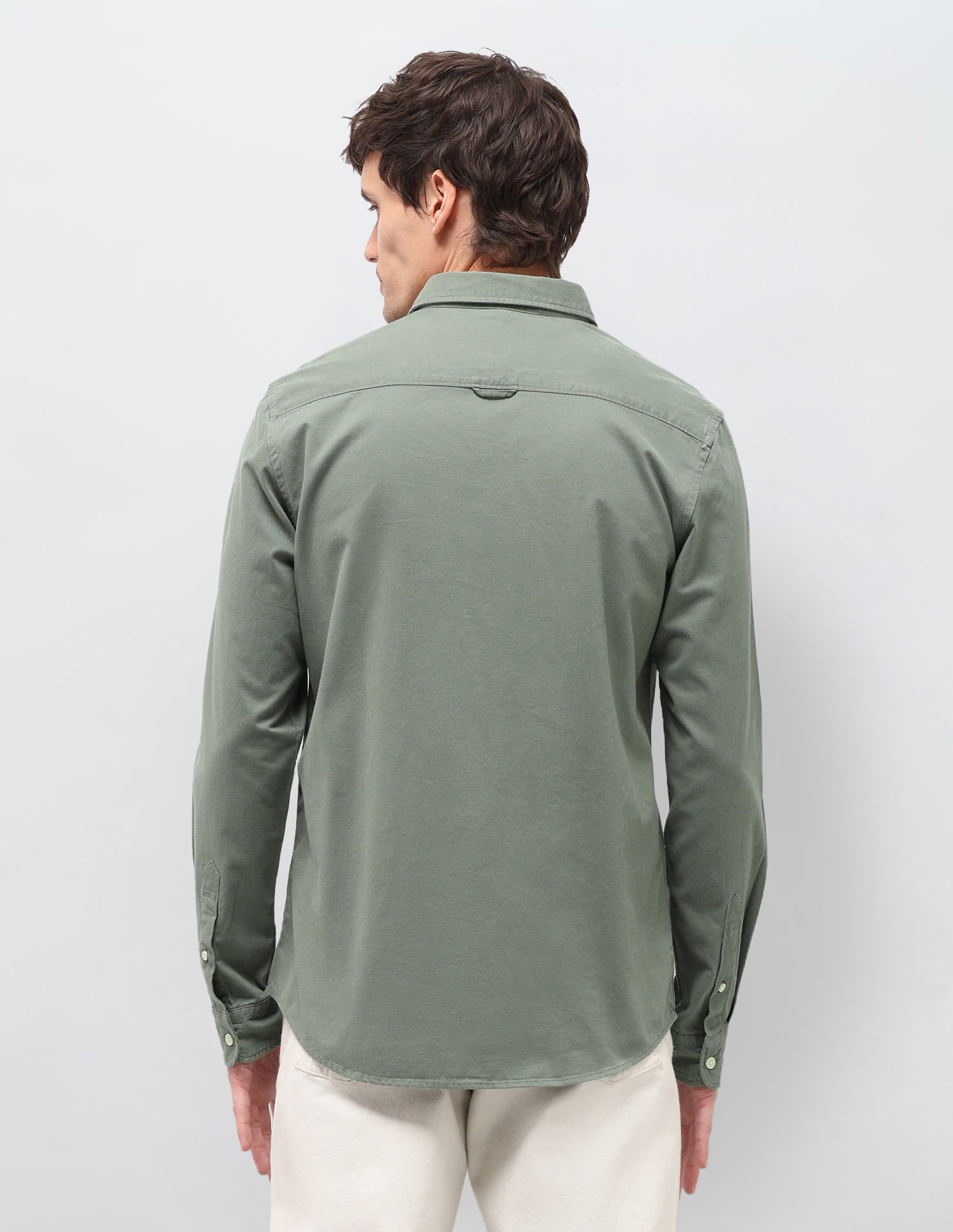 Solid Regular Fit Shirt Green - U.S. Polo Assn. India | Large