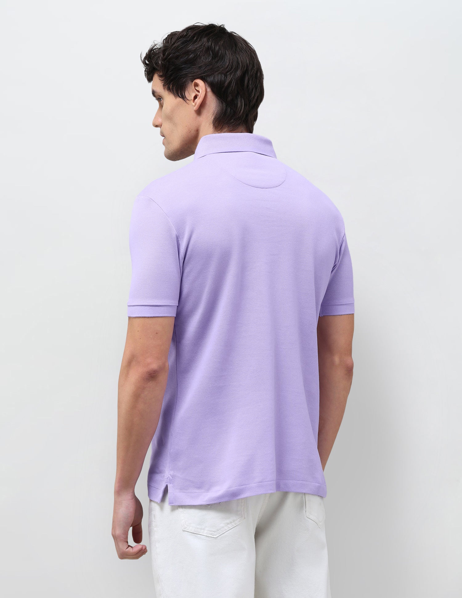 Solid Slim Fit Polo Shirt Purple - U.S. Polo Assn. India | Large