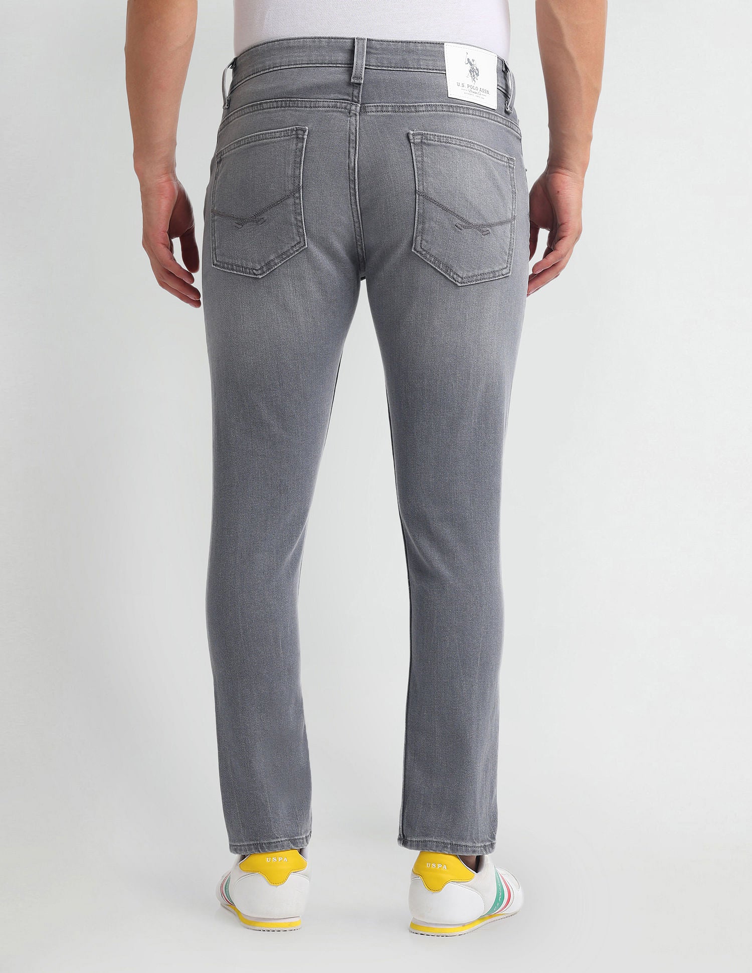 Henry Tapered Cropped Fit Grey Jeans Grey - U.S. Polo Assn. India | Large