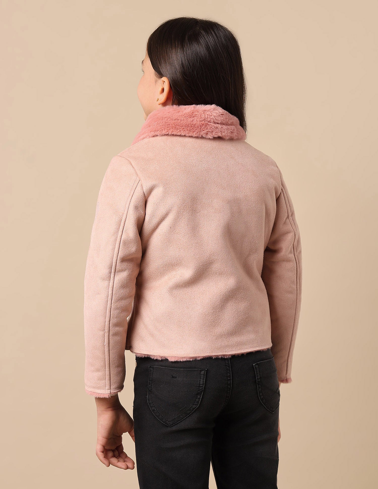 Faux Fur Lined Casual Jacket Light Pink - U.S. Polo Assn. India | Large