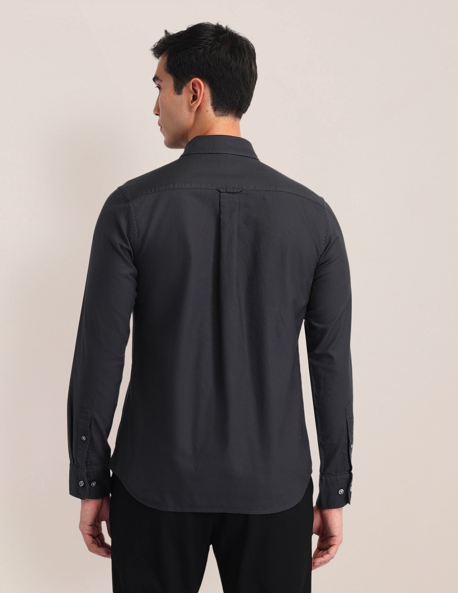 Tailored Fit Pure Cotton Shirt Charcoal - U.S. Polo Assn. India | Large