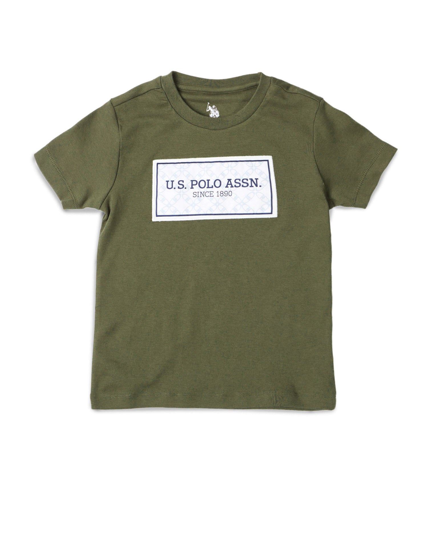Boys Brand Appliqued Regular Fit T-Shirt Olive - U.S. POLO ASSN. | Large