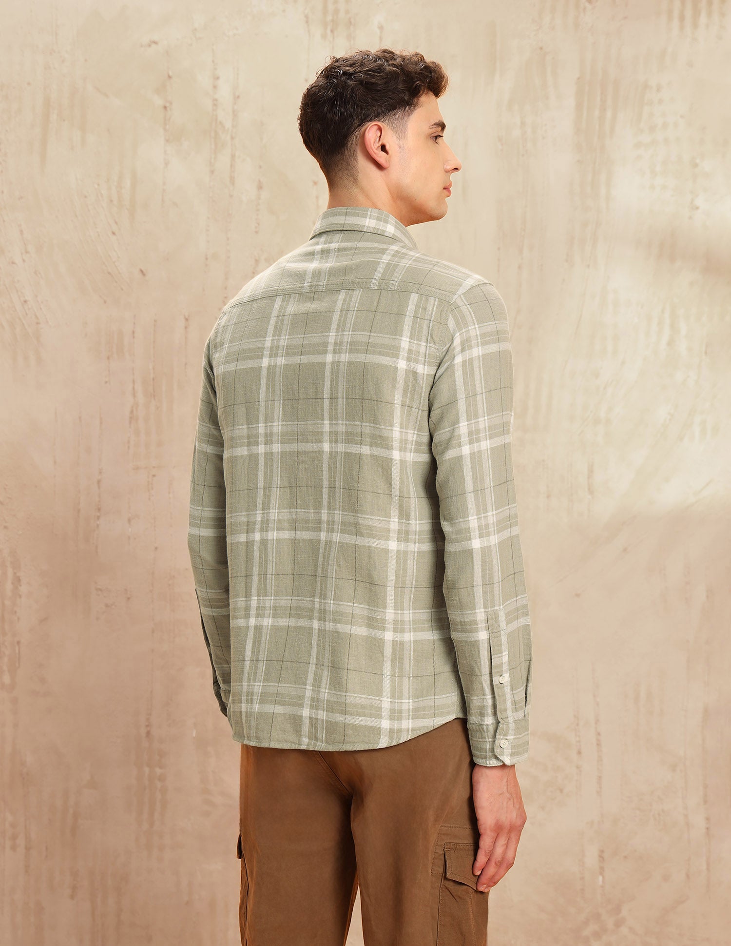 Legend Of Horseshoe Tartan Checked Shirt Khaki - U.S. POLO ASSN. | Large