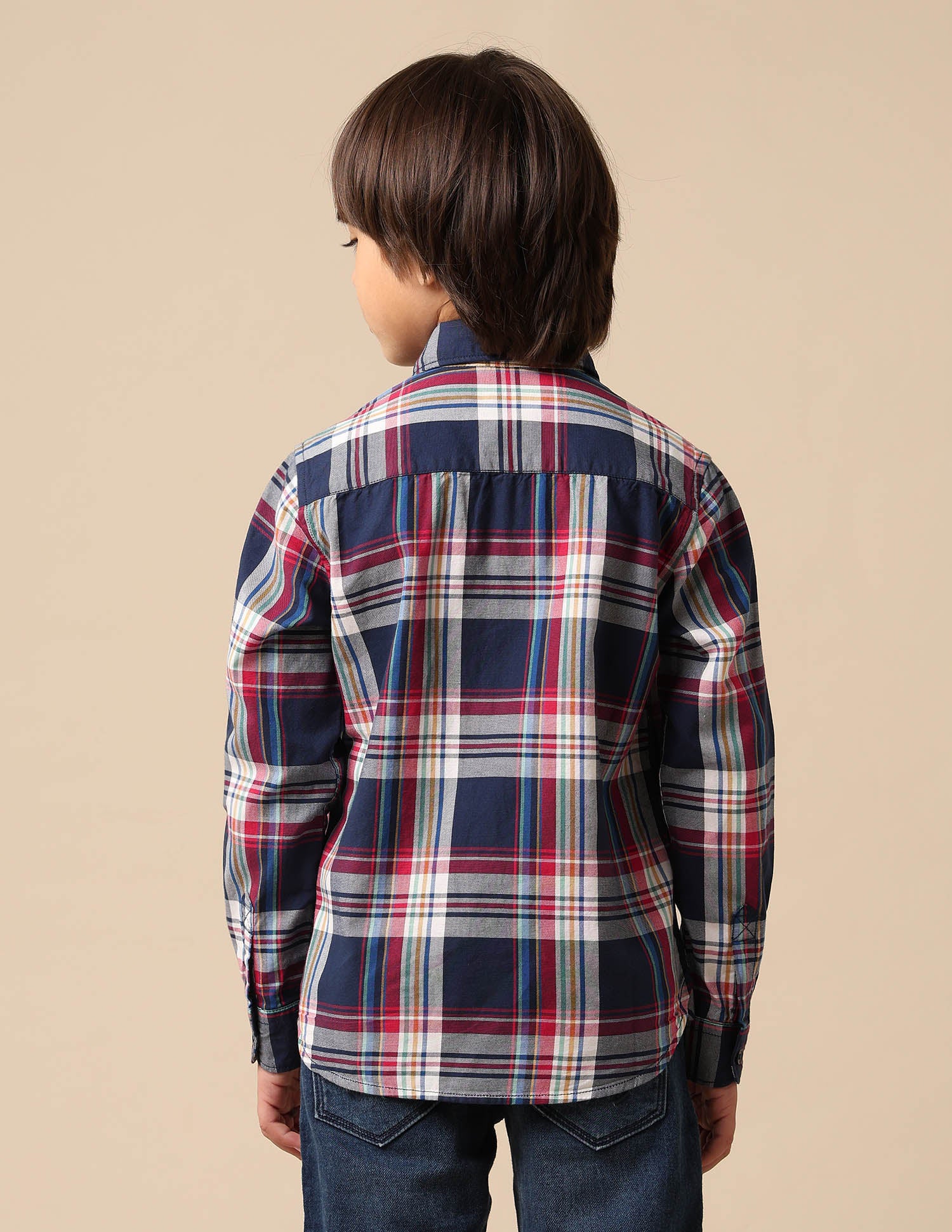 Boys All Over Printed Pure Cotton Shirt Navy - U.S. POLO ASSN. | Large