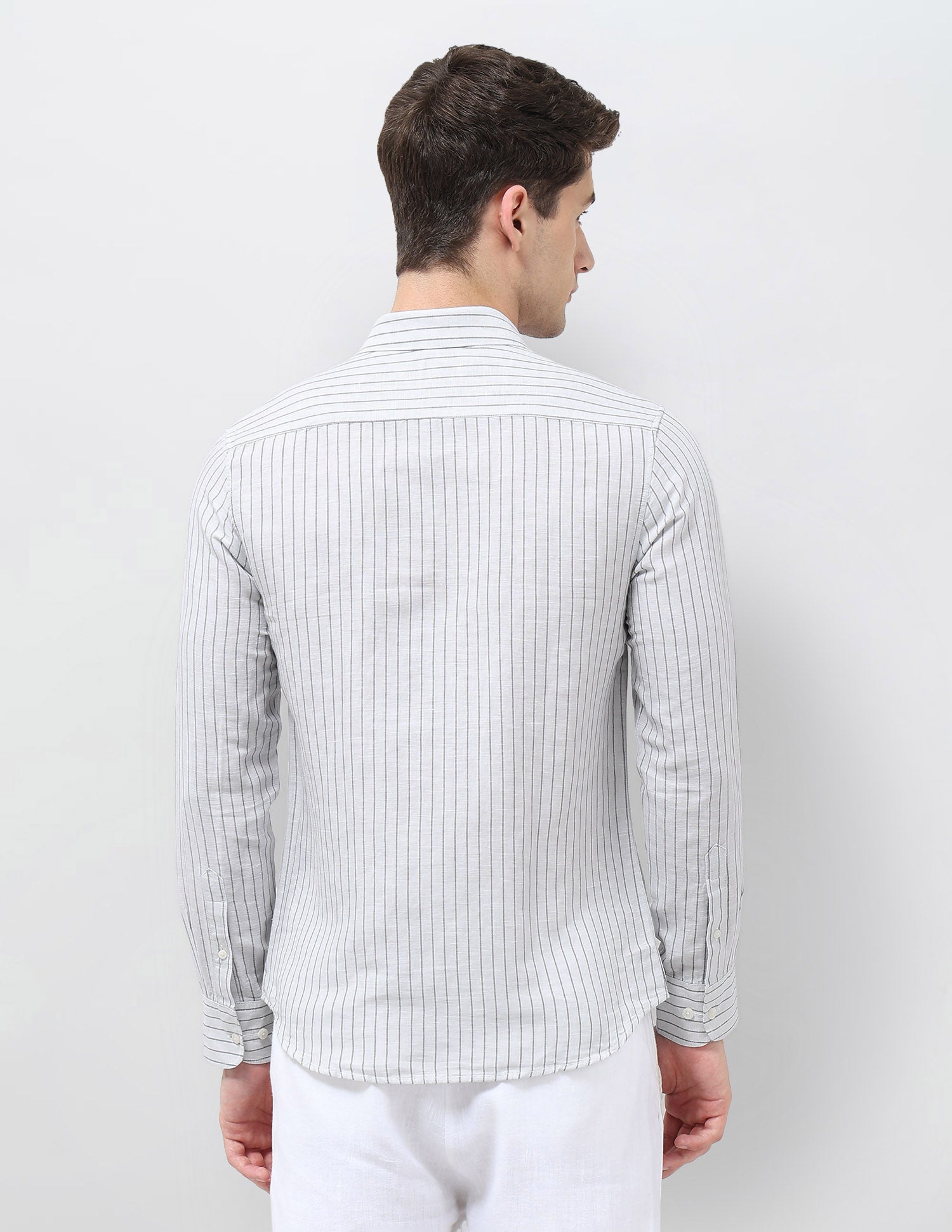 Vertical Striped Tailored Fit Shirt Grey - U.S. POLO ASSN. | Large