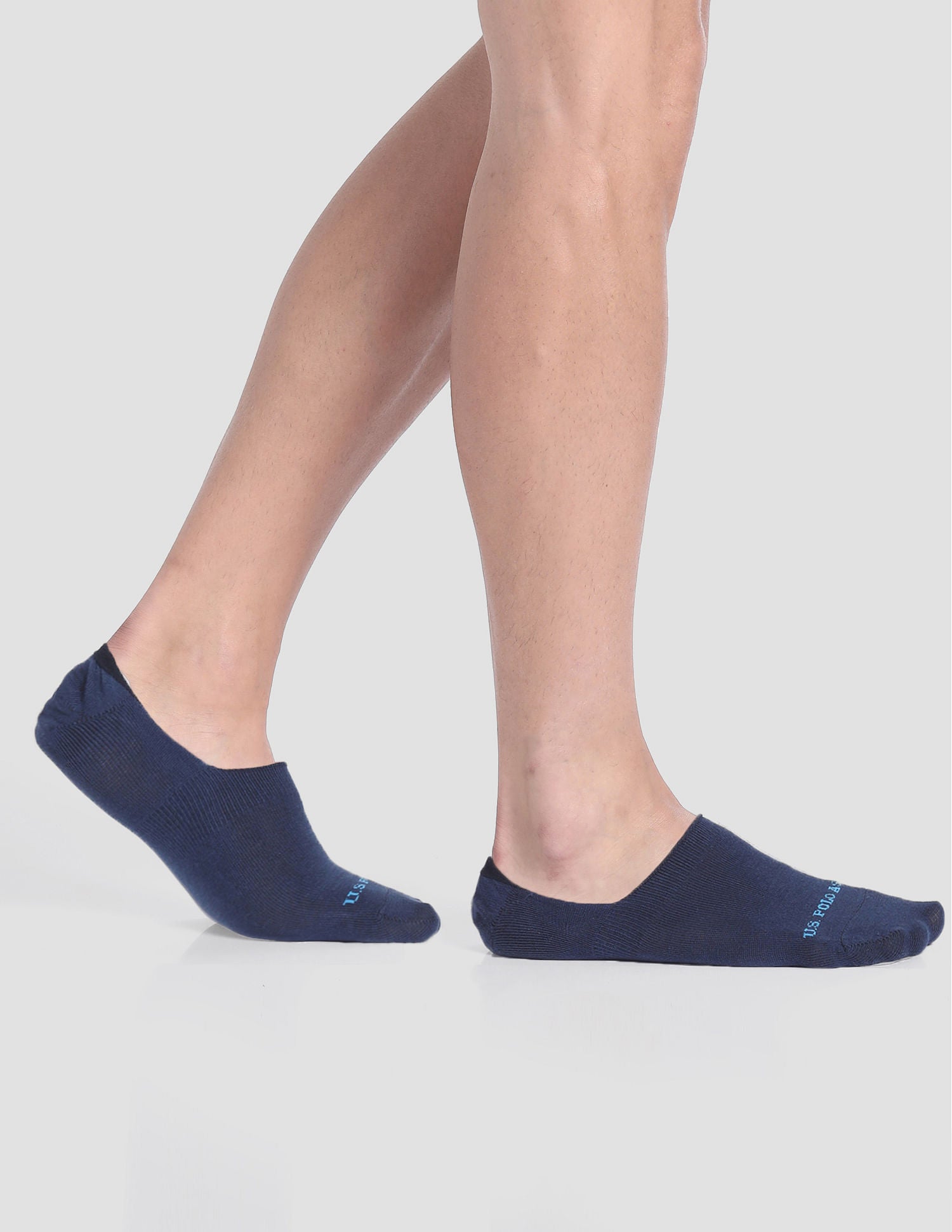 Silicone Grip No Show I646 Socks - Pack Of 3 Navy, Black and Grey - U.S. POLO ASSN. | Large