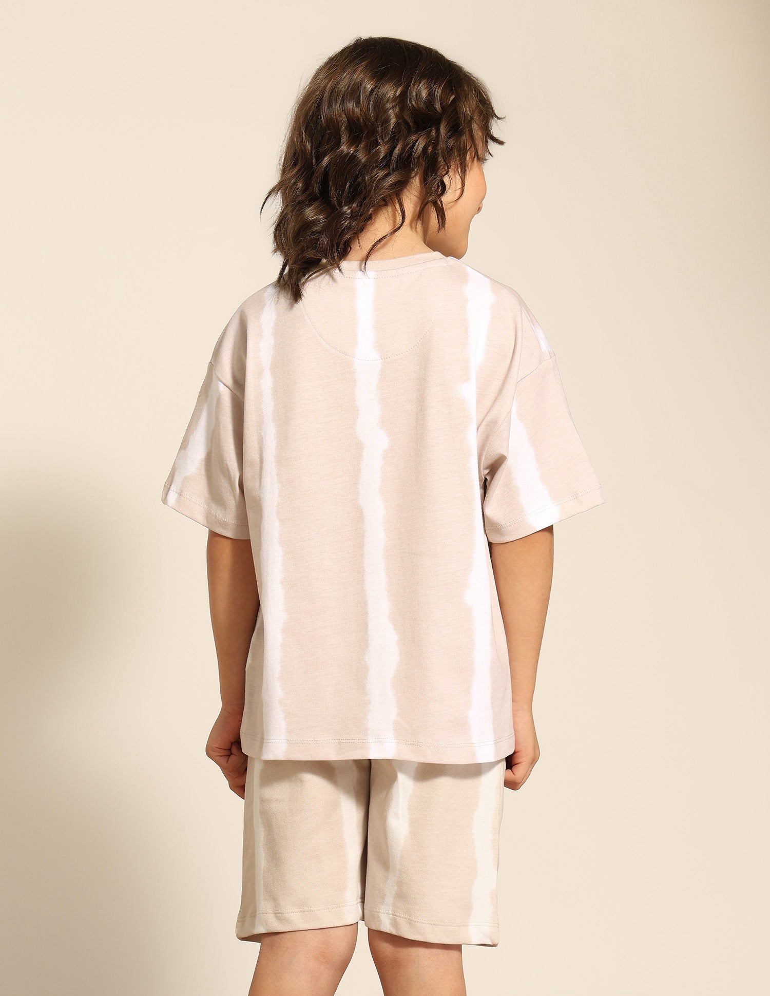 Boys All Over Printed Relaxed Fit T-Shirt Beige - U.S. POLO ASSN. | Large