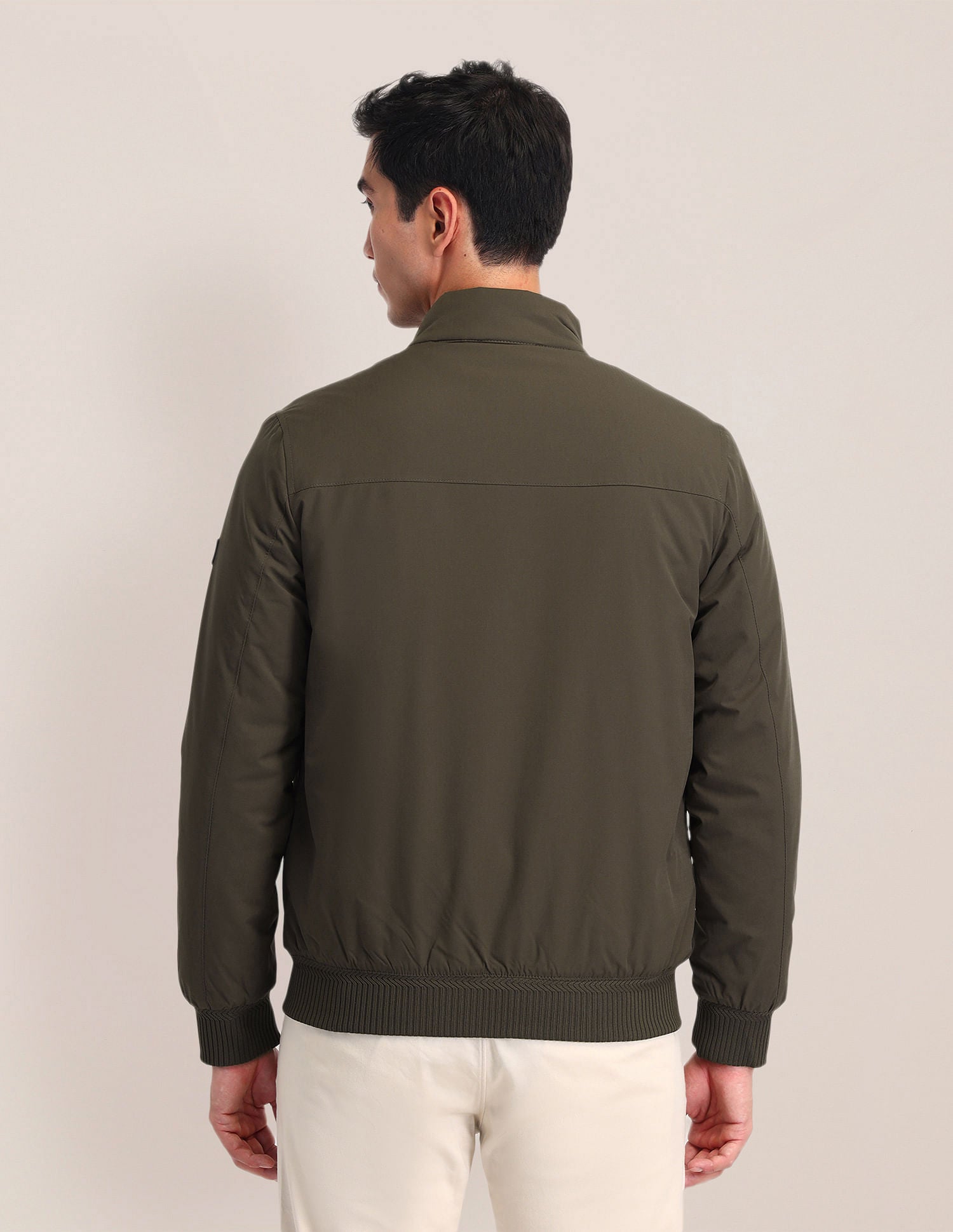 Regular Fit Solid Casual Jacket Dark Olive - U.S. Polo Assn. India | Large