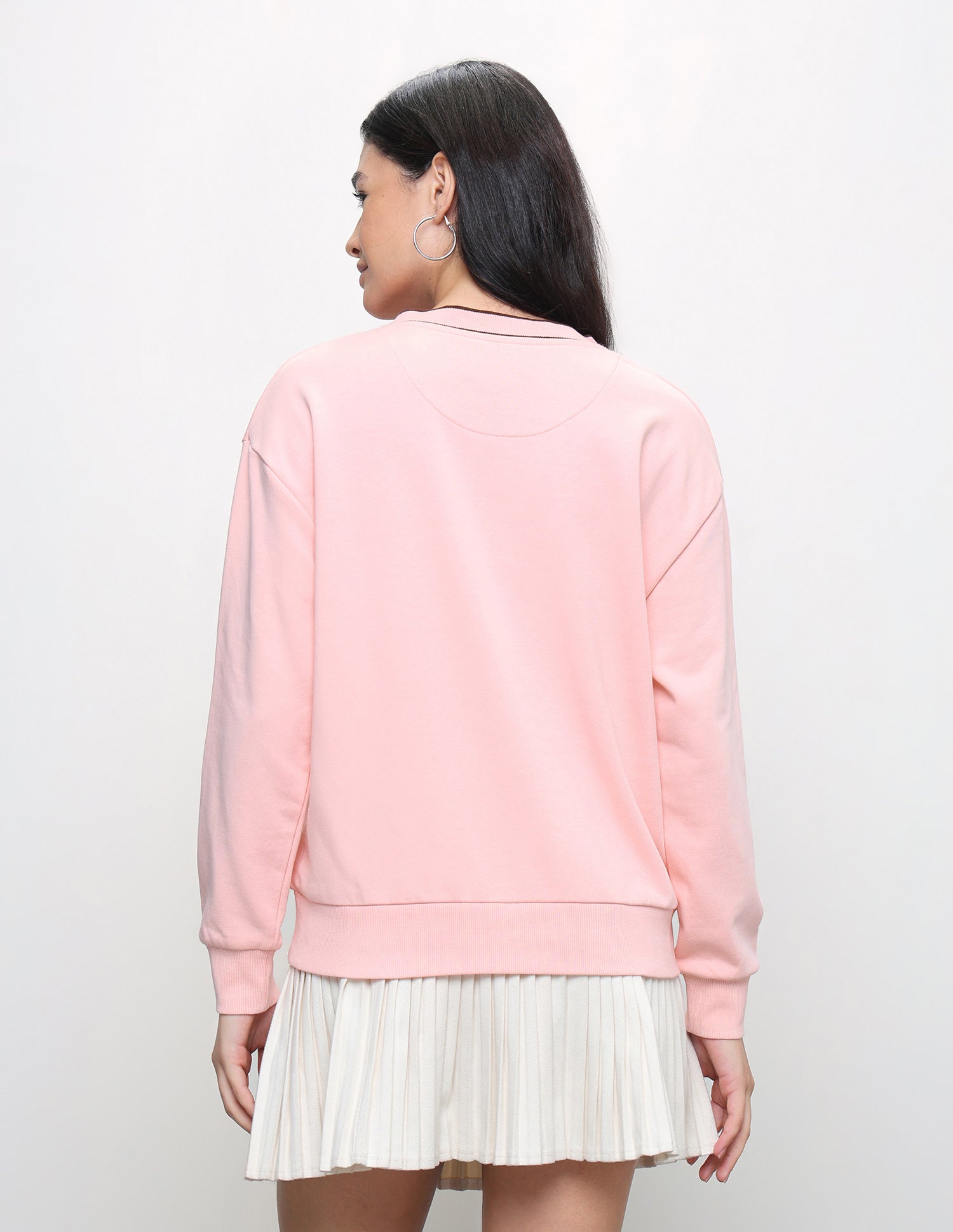 Solid Regular Fit Sweatshirt Light Pink - U.S. Polo Assn. India | Large