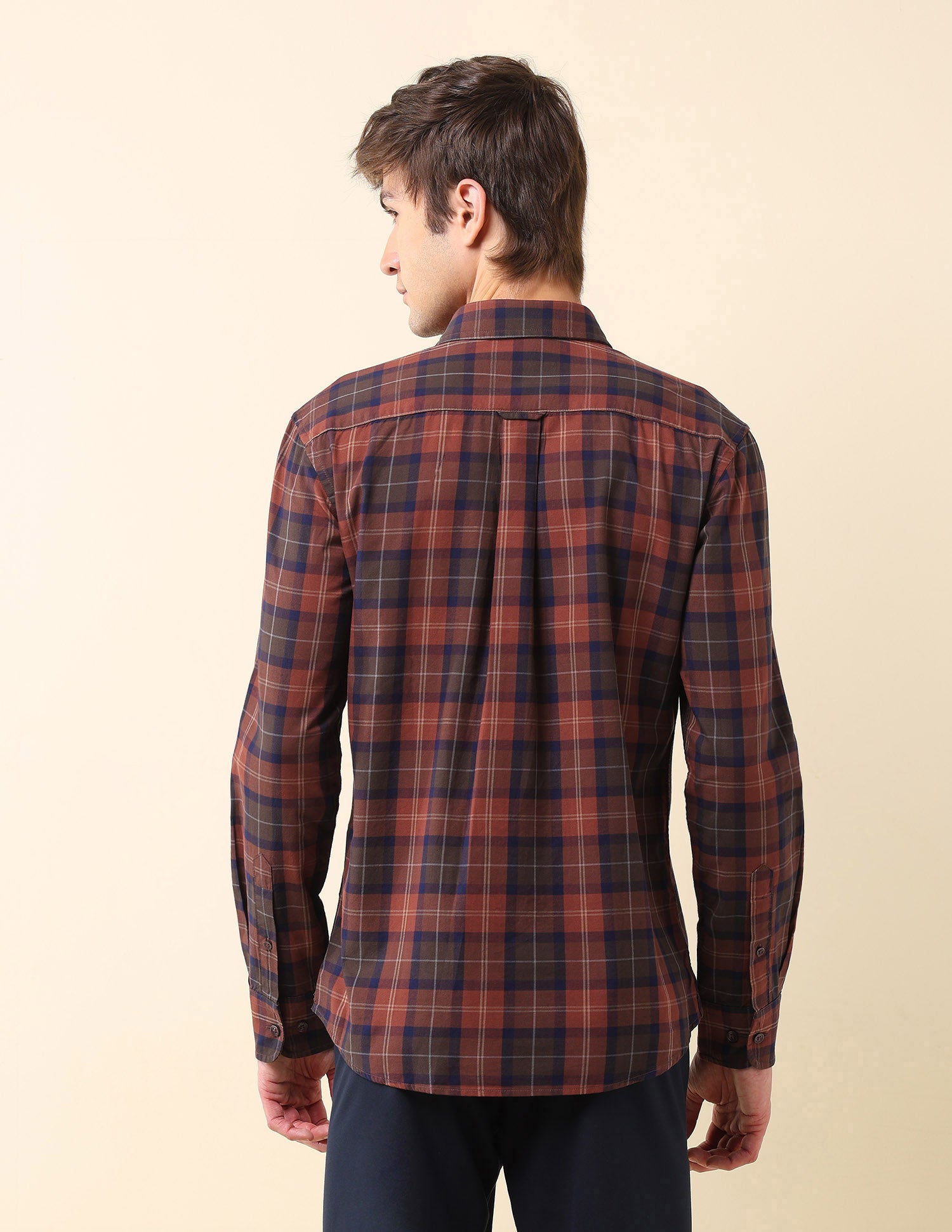 Tartan Checked Oxford Shirt Rust - U.S. Polo Assn. India | Large