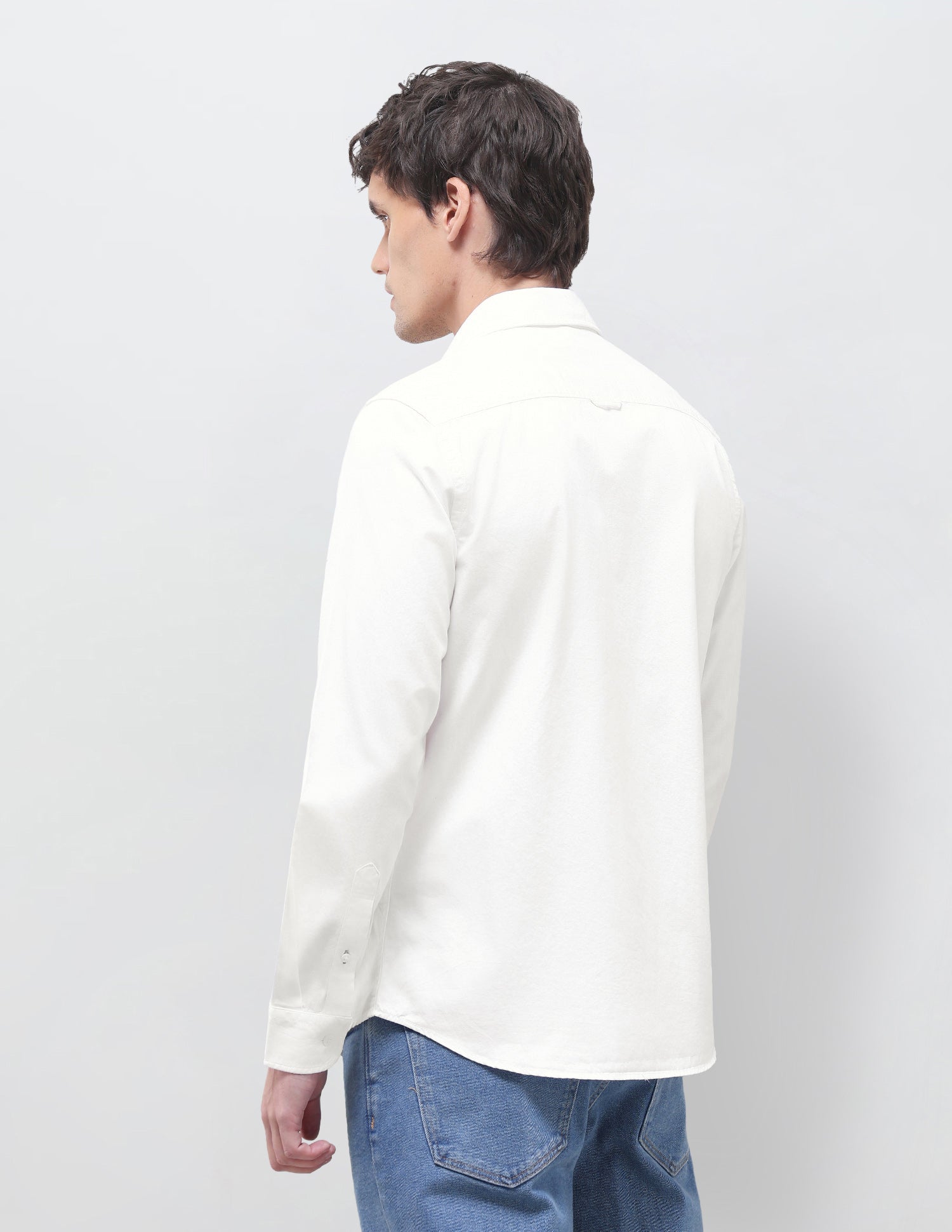 Textured Regular Fit Shirt White - U.S. Polo Assn. India | Large