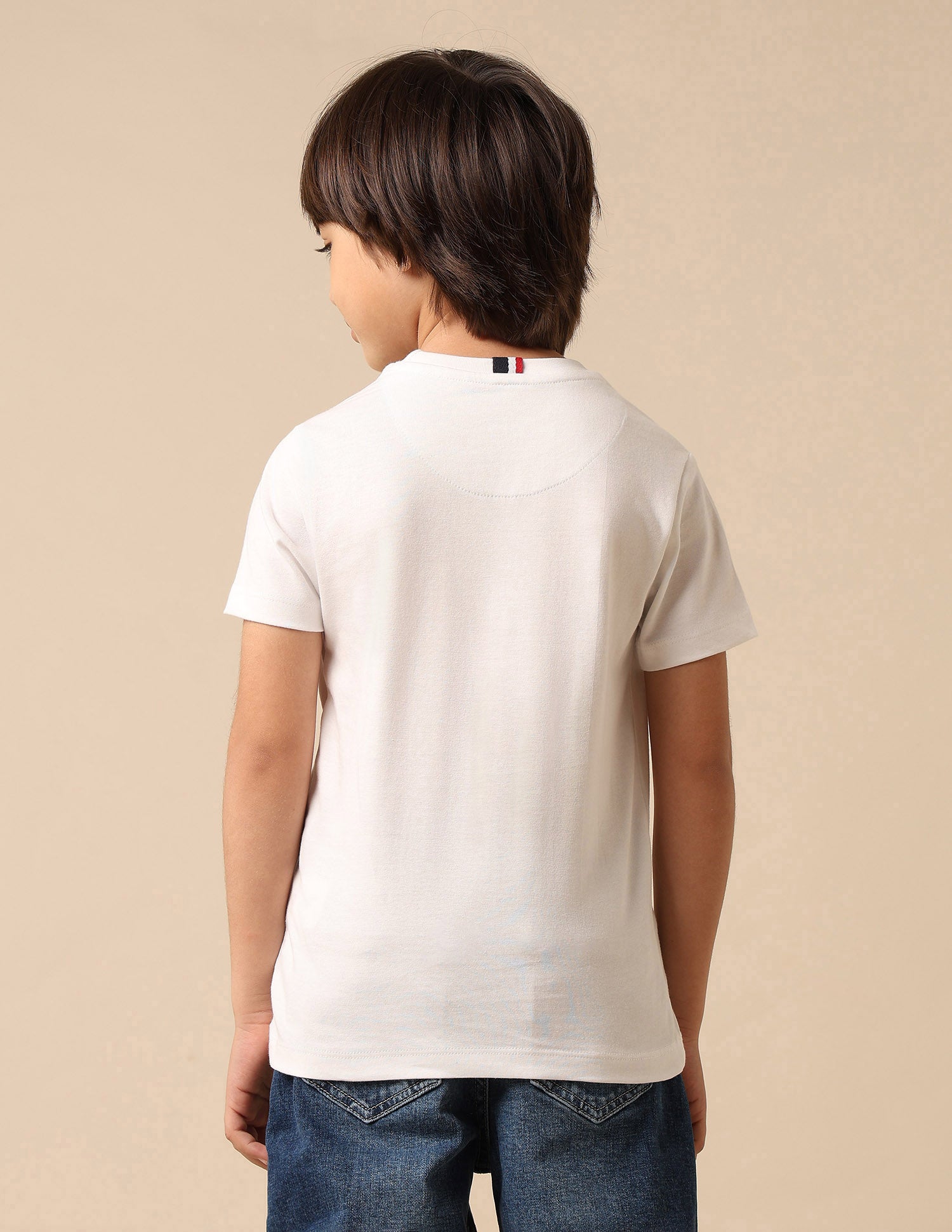 Boys Graphic Printed Pure Cotton T Shirt White - U.S. POLO ASSN. | Large