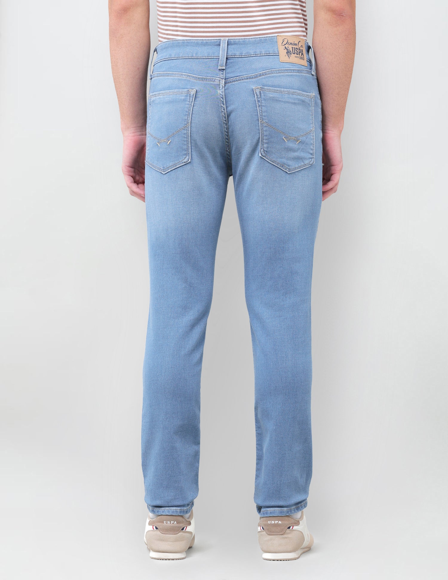 Regallo Skinny Fit Blue Jeans Light Blue - U.S. Polo Assn. India | Large