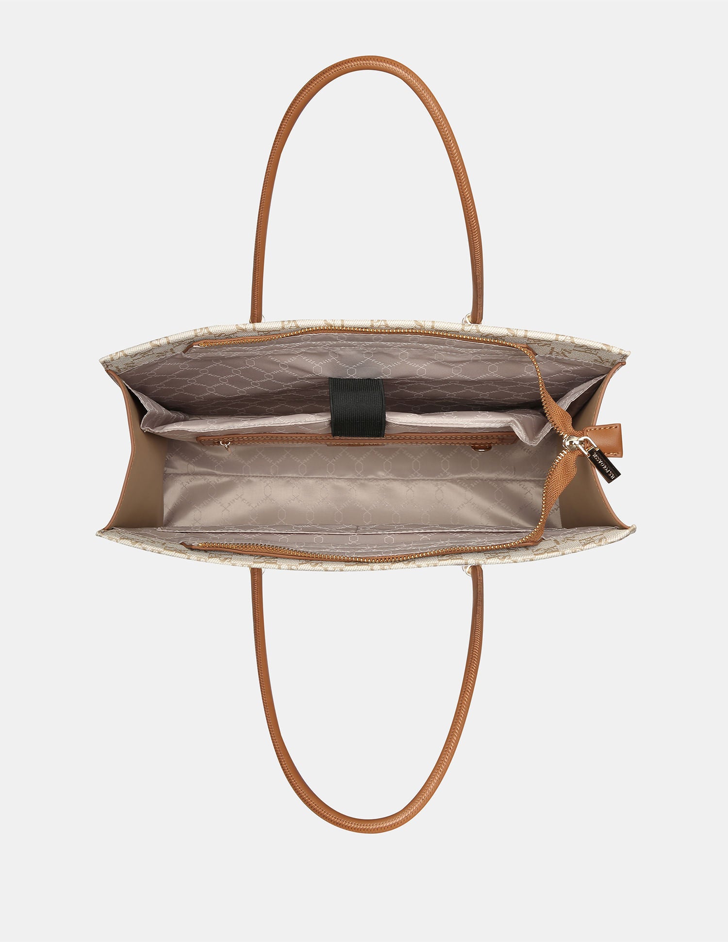 Women  Bella Tote Bag with Monogram Print Beige - U.S. POLO ASSN. | Large