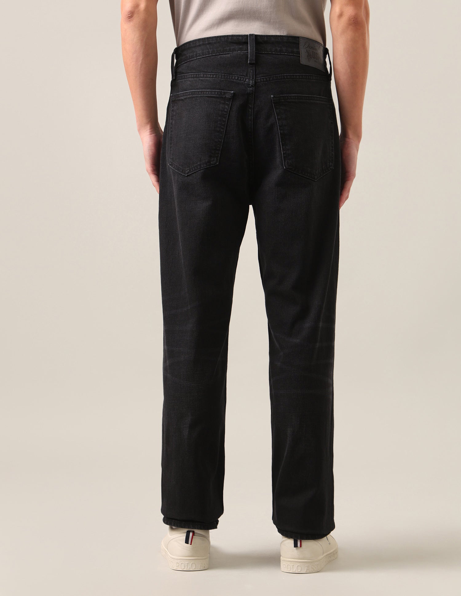 Logan Loose Straight Fit Black Jeans Washed Black - U.S. Polo Assn. India | Large