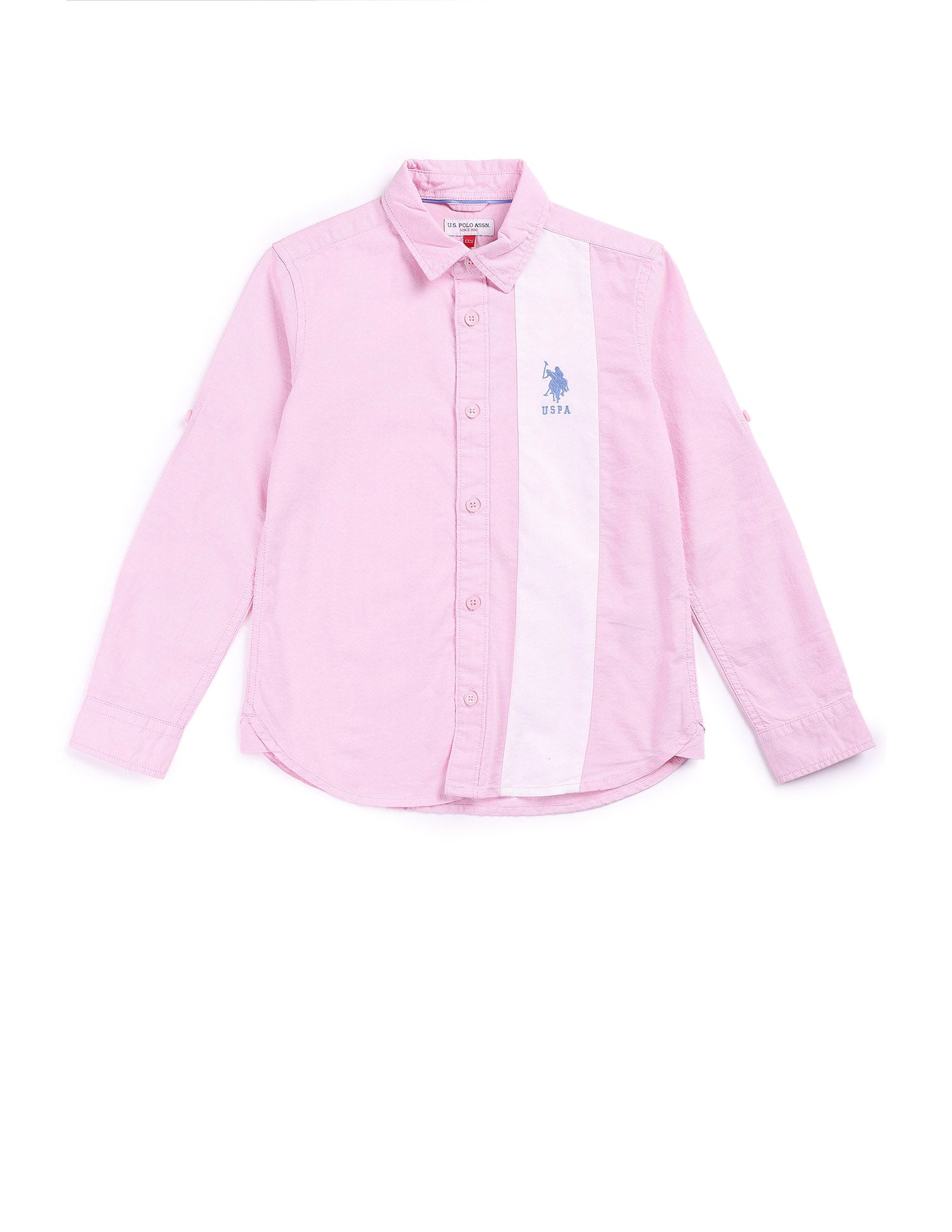 Boys Brand Stripe Dobby Shirt Pink - U.S. POLO ASSN. | Large