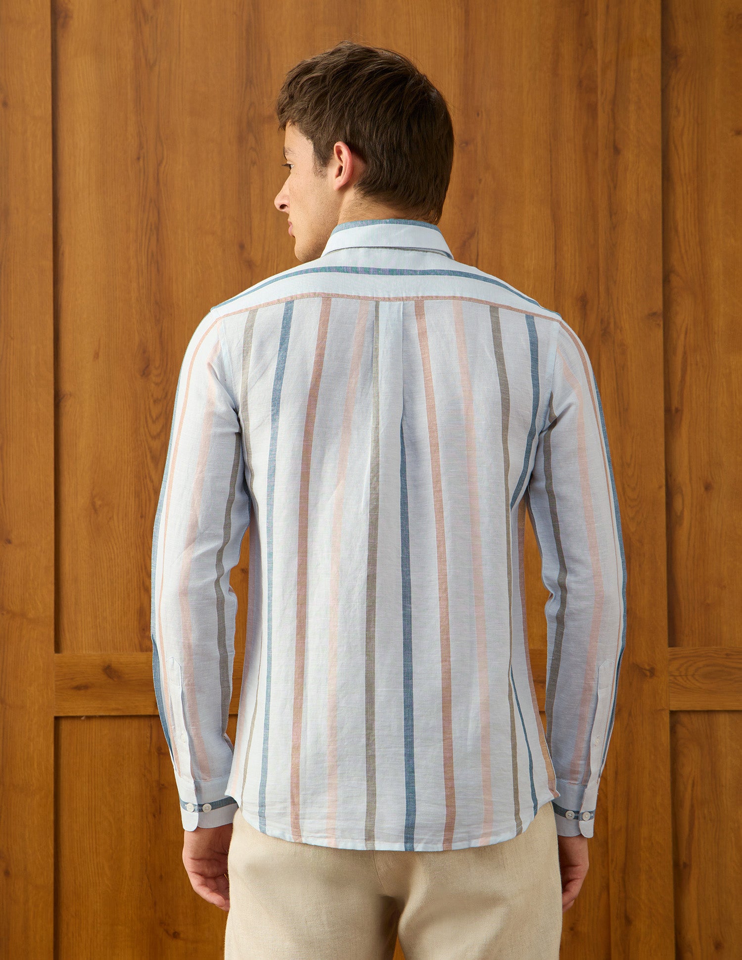 Vertical Striped Regular Fit Shirt Blue - U.S. Polo Assn. India | Large