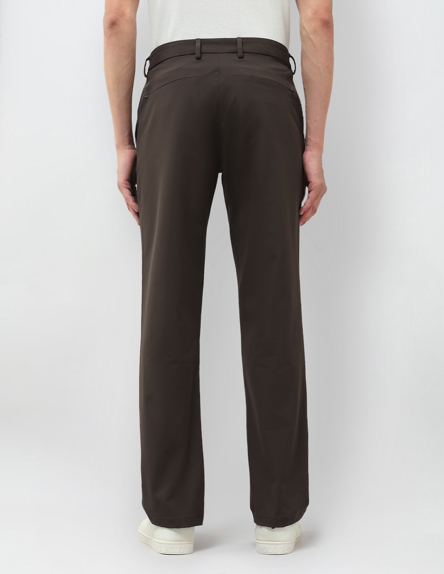 Satin Riley Straight Fit Trousers Choco - U.S. POLO ASSN. | Large