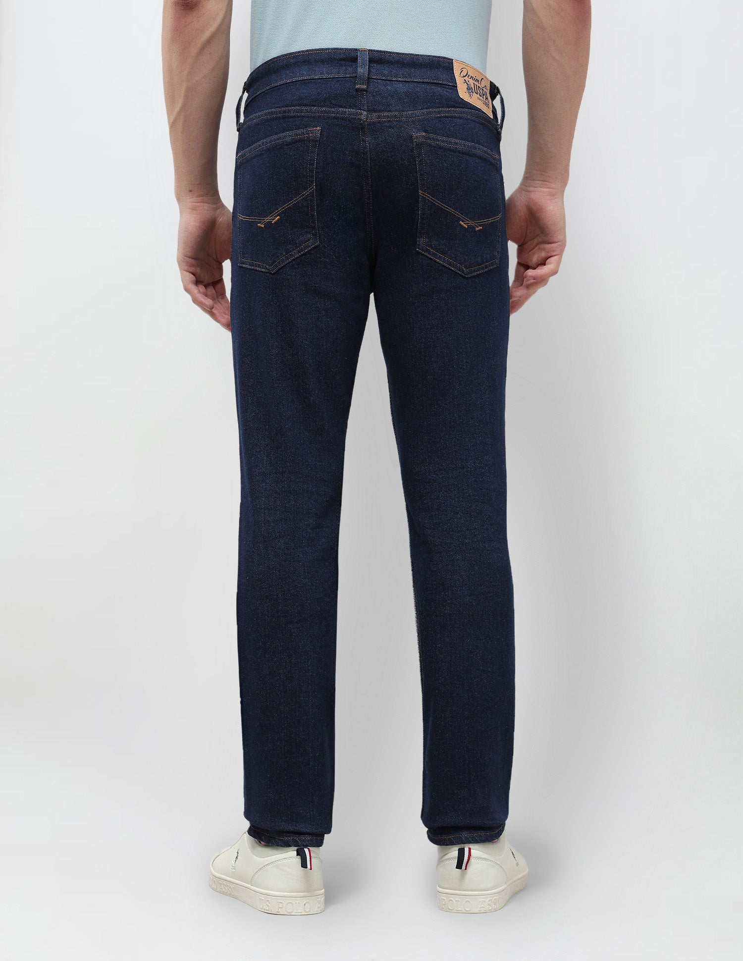 Brandon Slim Tapered Fit Blue Jeans Dark Blue - U.S. POLO ASSN. | Large