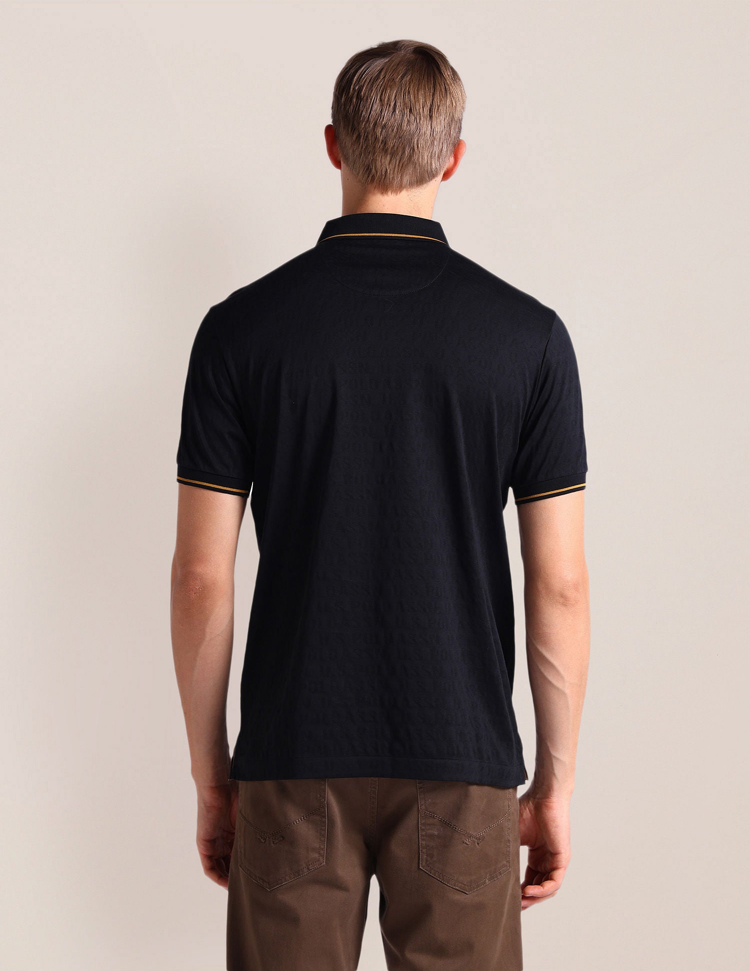 Solid Slim Fit Polo Shirt Black - U.S. Polo Assn. India | Large