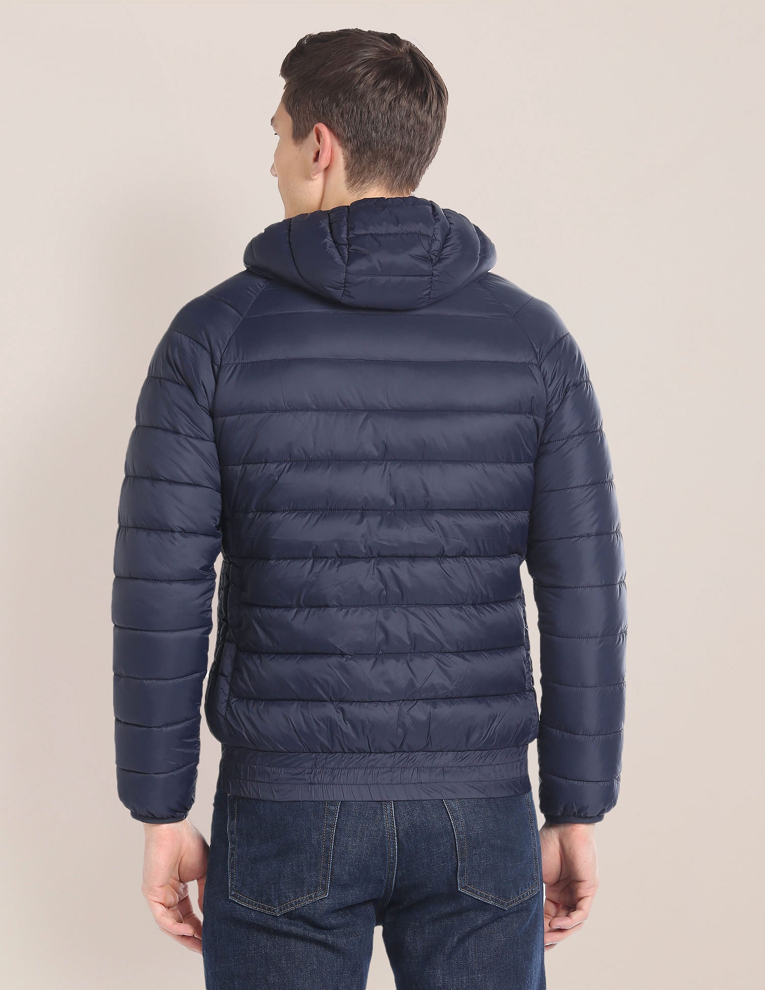 Solid Hooded Puffer Jacket Navy - U.S. POLO ASSN. | Large