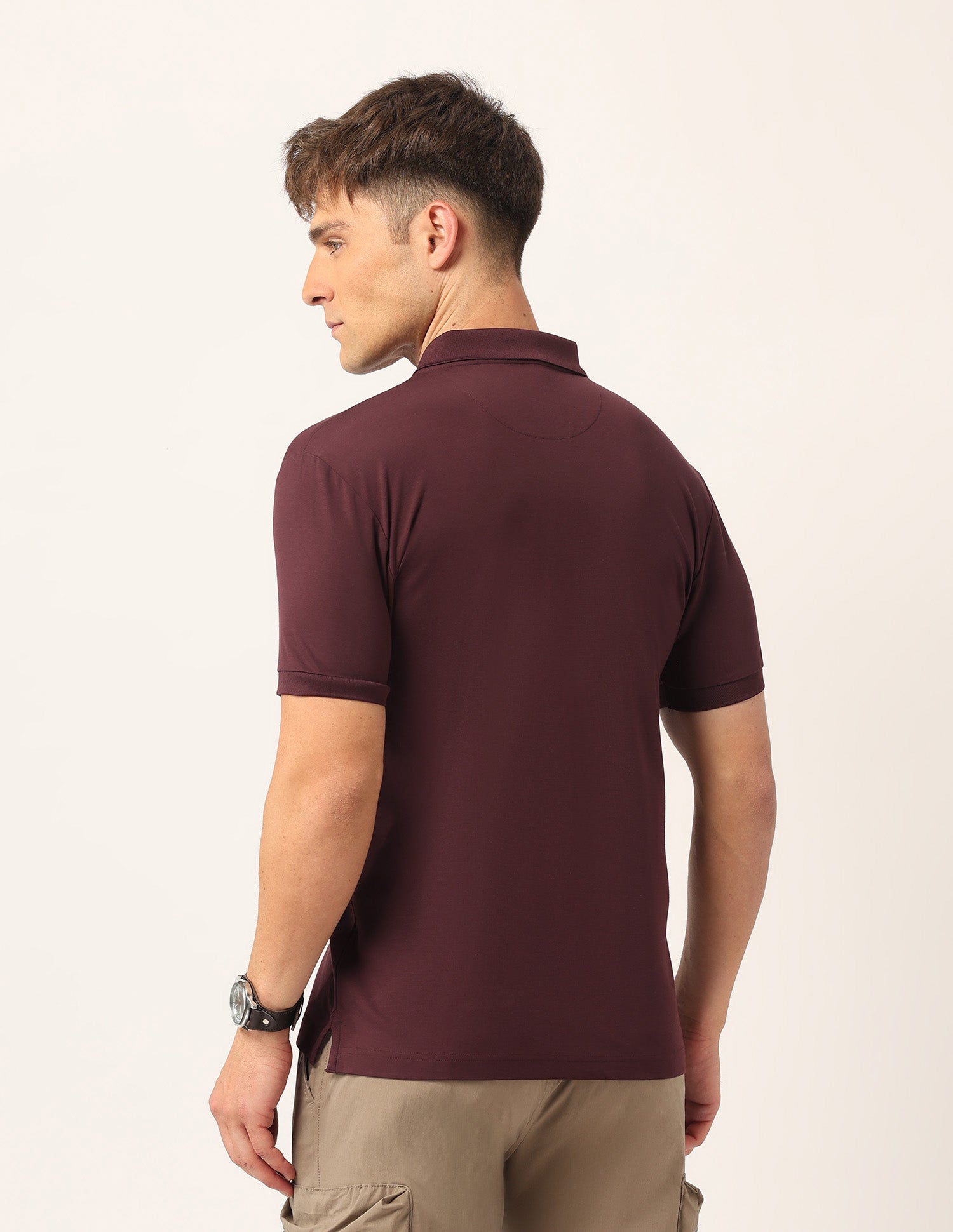 Solid Muscle Fit Polo Shirt Burgundy - U.S. Polo Assn. India | Large