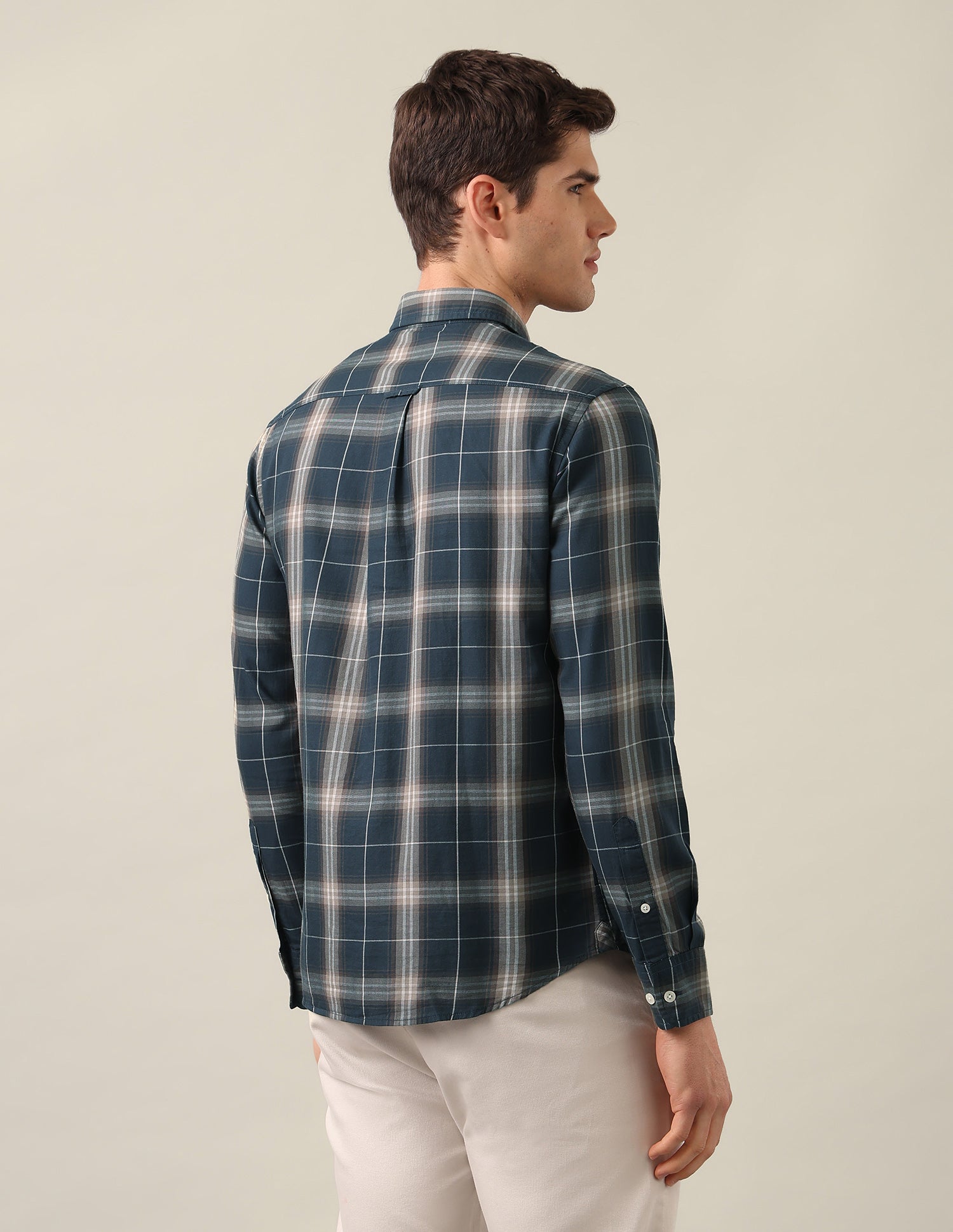 Tartan Checked Twill Shirt Dark Green - U.S. Polo Assn. India | Large