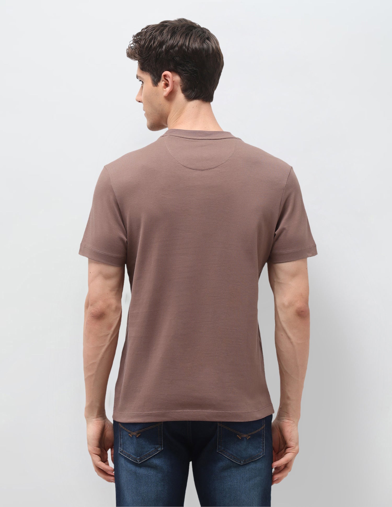 Graphic Brand Printed Slim Fit T-Shirt Peach - U.S. Polo Assn. India | Large