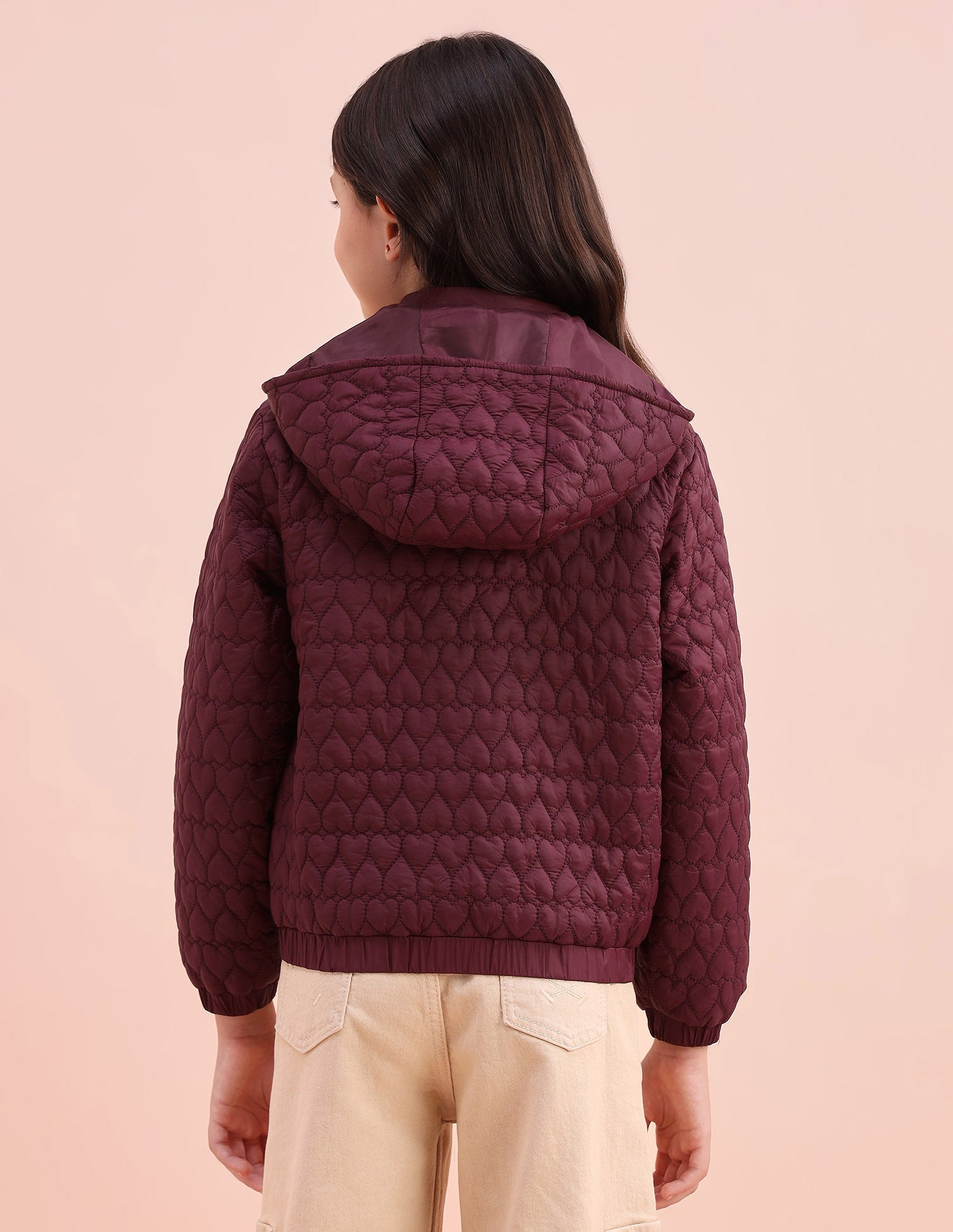 Heart Quilted Regular Fit Jacket Cherry - U.S. POLO ASSN. | Large