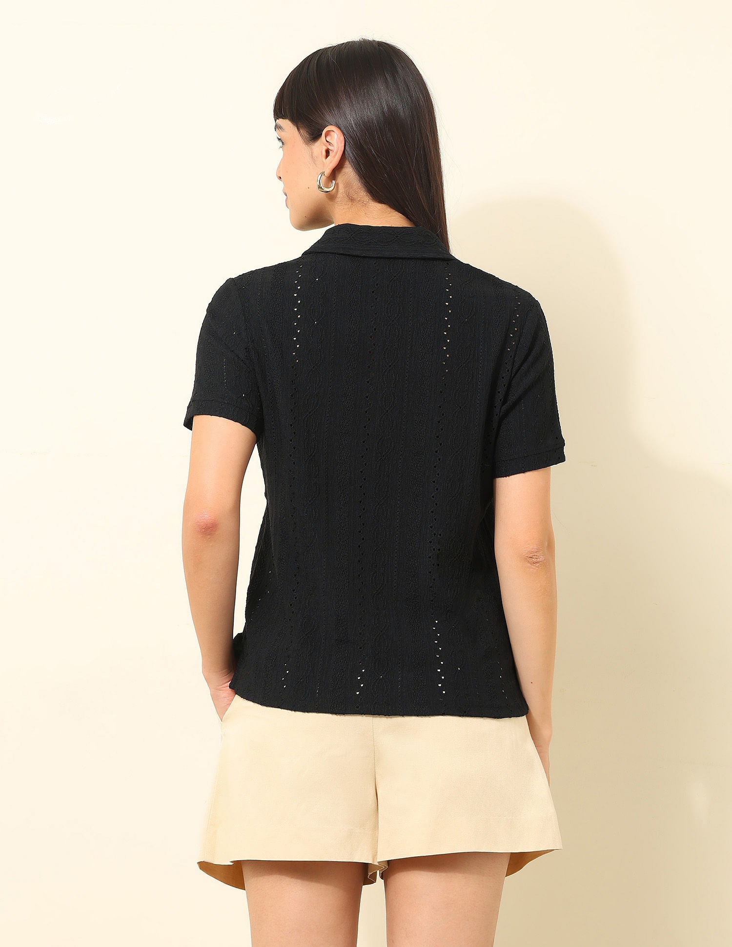 Regular Fit Textured Polo Shirt Black - U.S. POLO ASSN. | Large