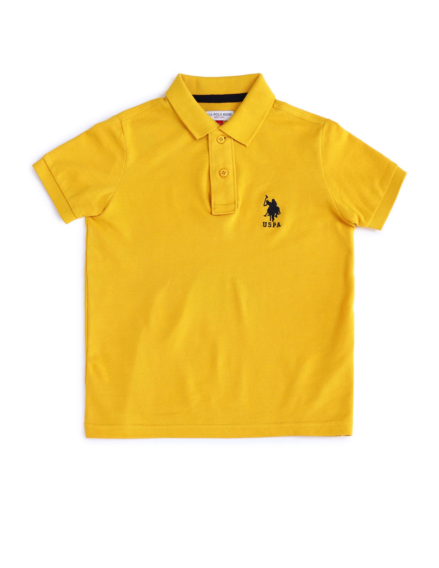 Boys Pure Cotton Regular Polo Shirt Mustard - U.S. POLO ASSN. | Large