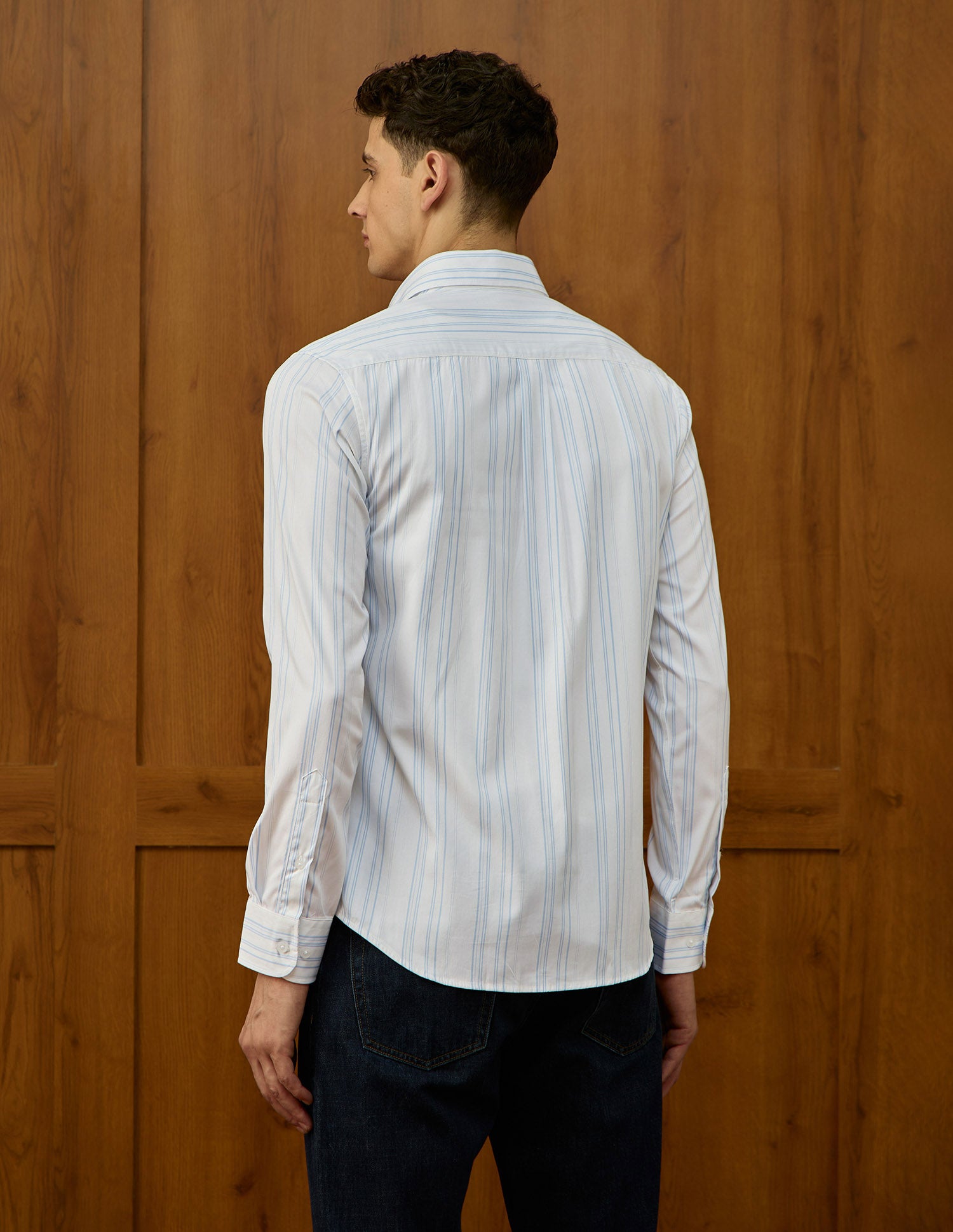 Poplin Varsity Theatre Shirt Light Blue - U.S. POLO ASSN. | Large