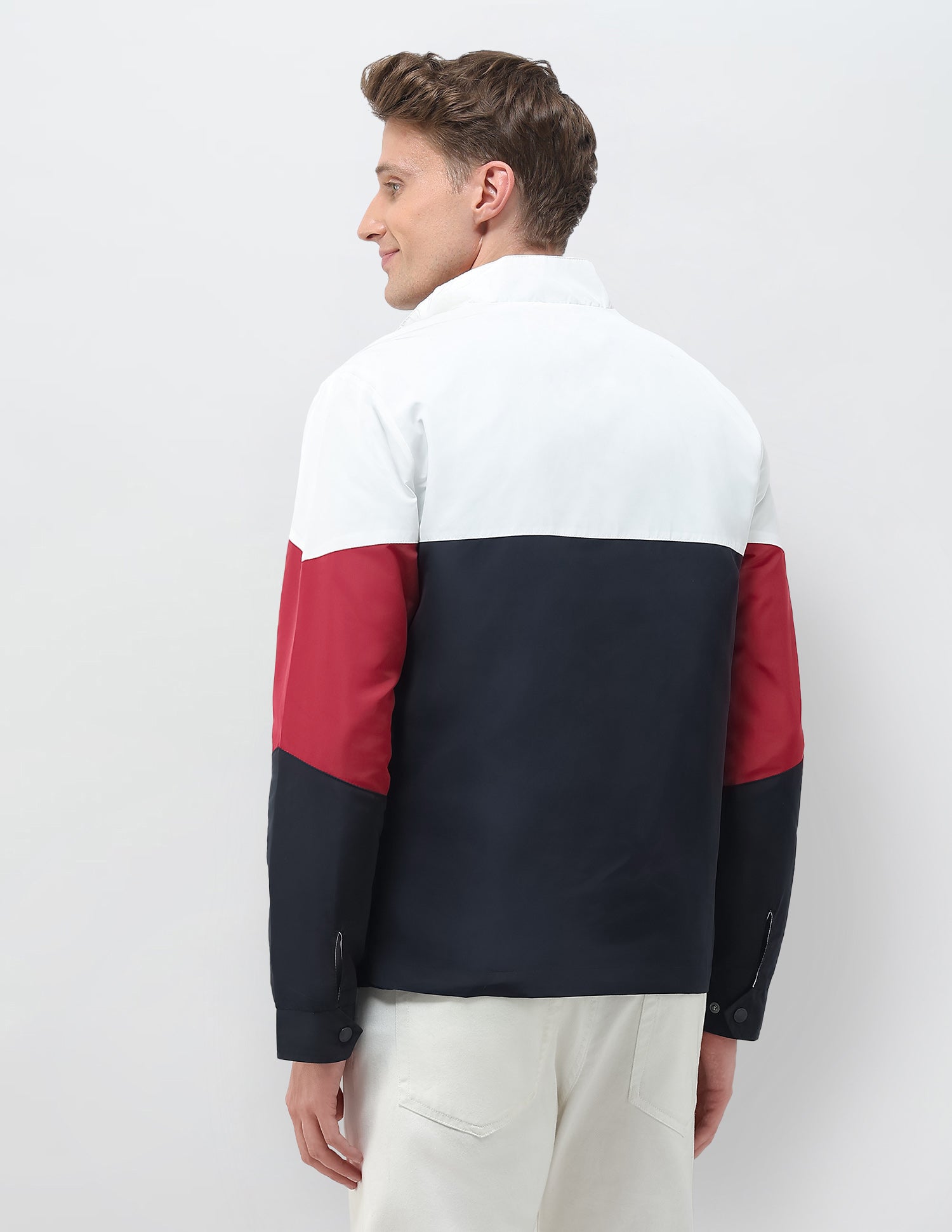 Colour Blocked Windcheater Jacket White - U.S. POLO ASSN. | Large