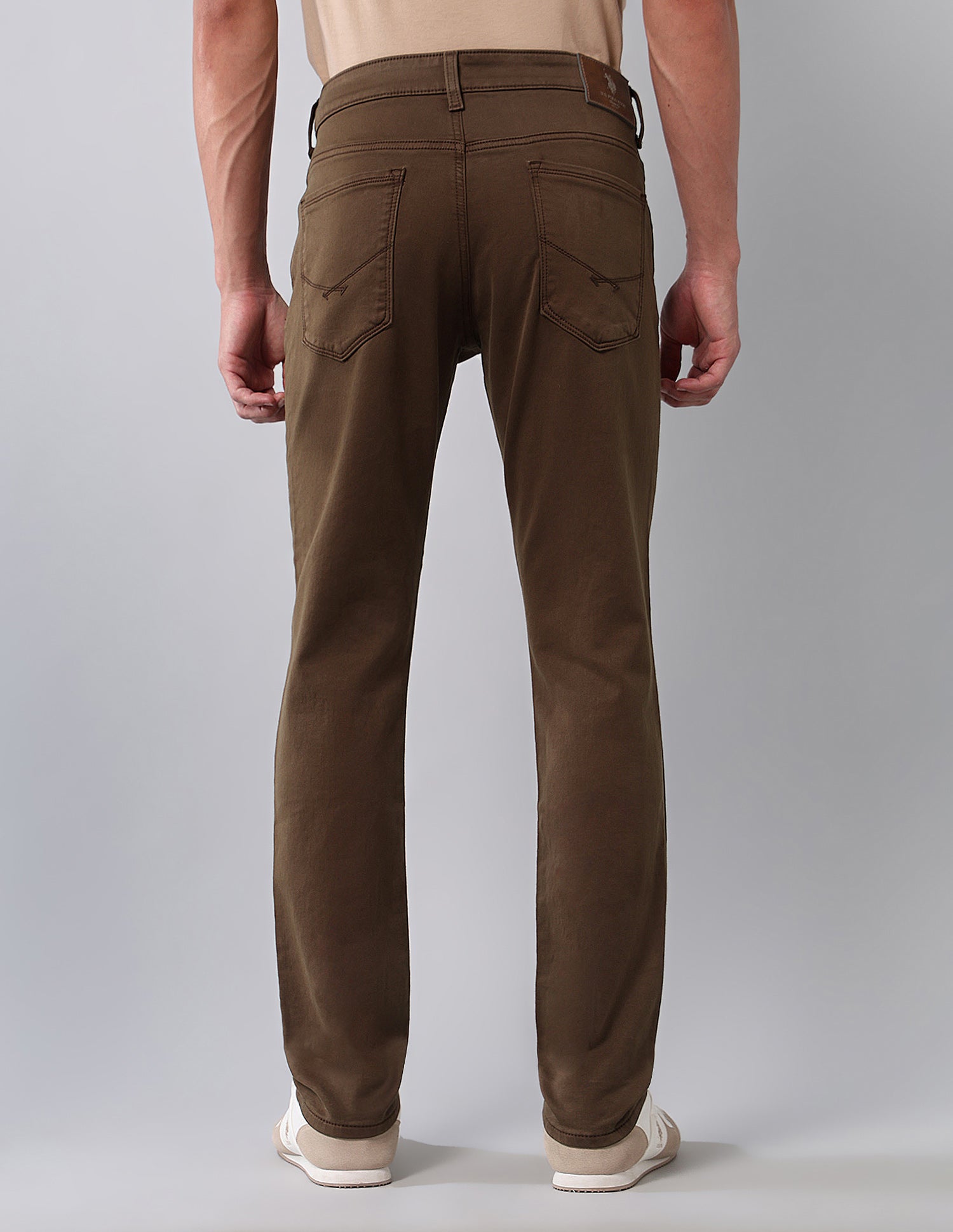Brandon Slim Tapered Fit Brown Jeans Brown - U.S. Polo Assn. India | Large