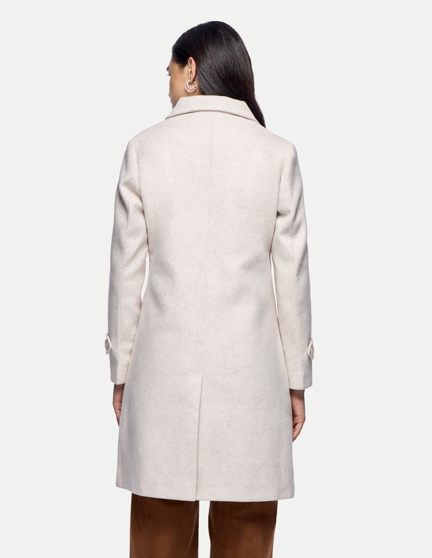 Longline Relaxed Fit Coat Jacket Beige - U.S. Polo Assn. India | Large