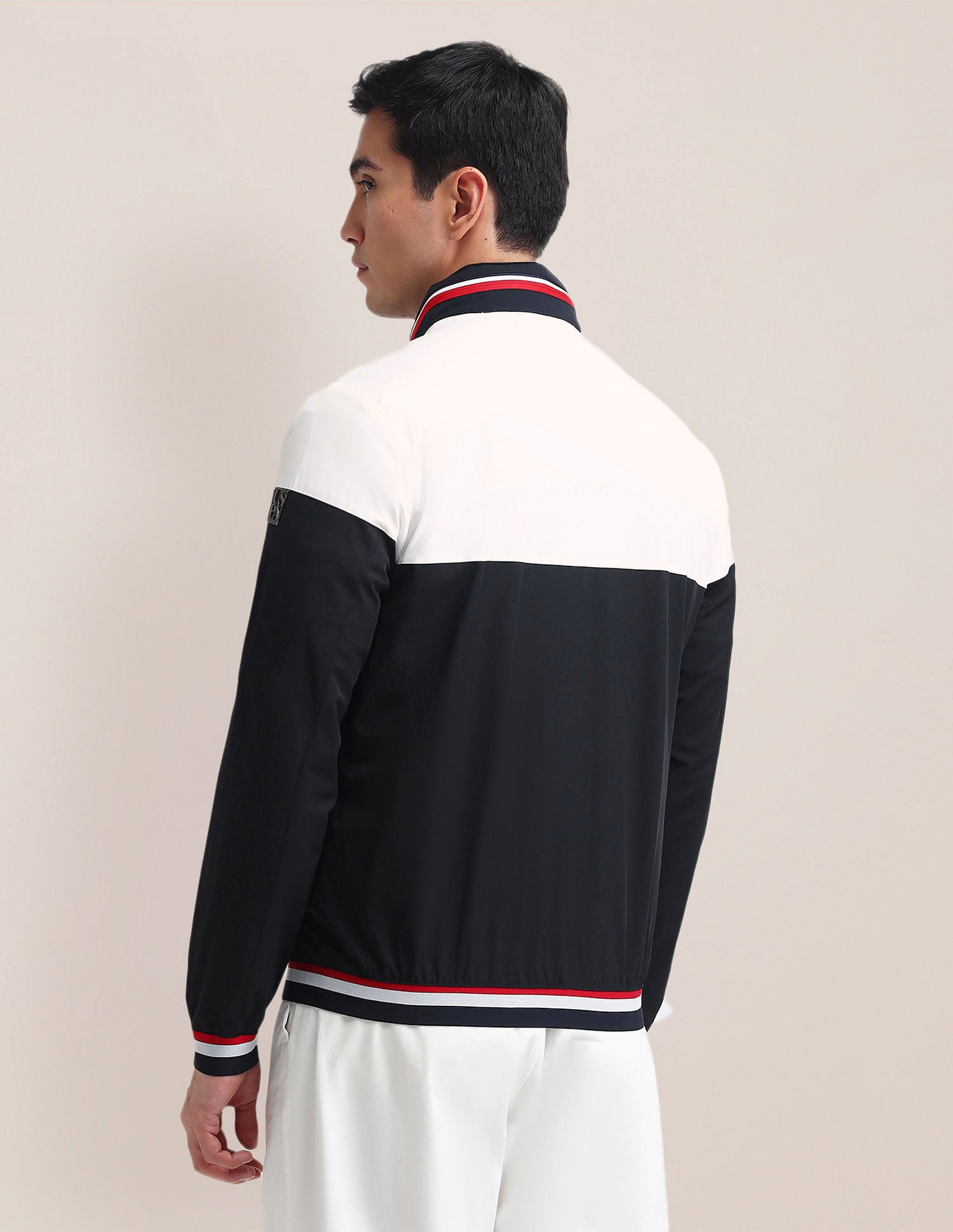 Regular Fit Colourblocked Bomber Jacket White - U.S. POLO ASSN. | Large