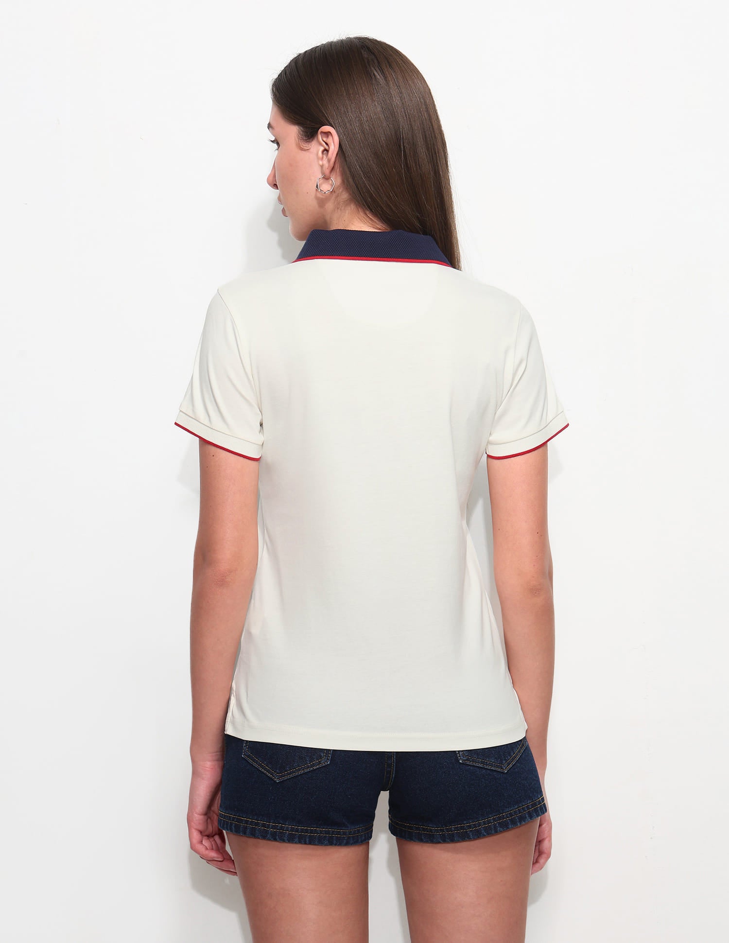 Regular Fit Solid Polo Shirt White - U.S. Polo Assn. India | Large