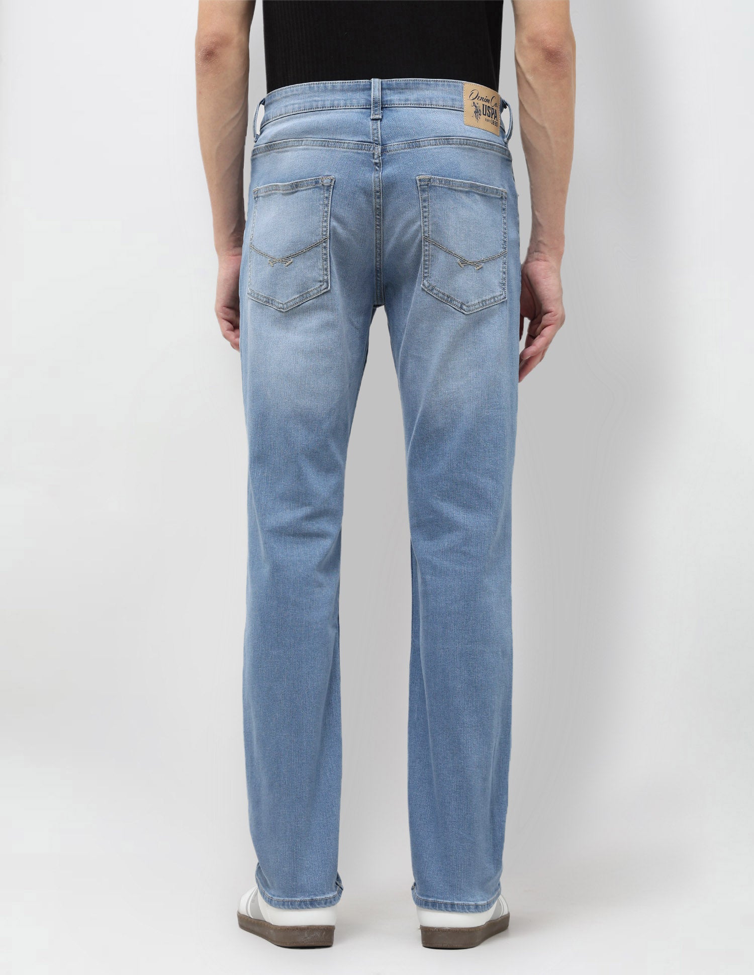 Harold Slim Straight Fit Blue Jeans Light Indigo - U.S. POLO ASSN. | Large