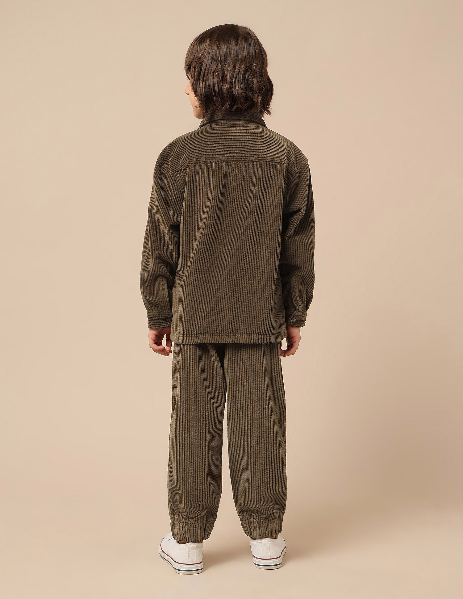 Boys Corduroy Regular Fit Shacket Brown - U.S. POLO ASSN. | Large