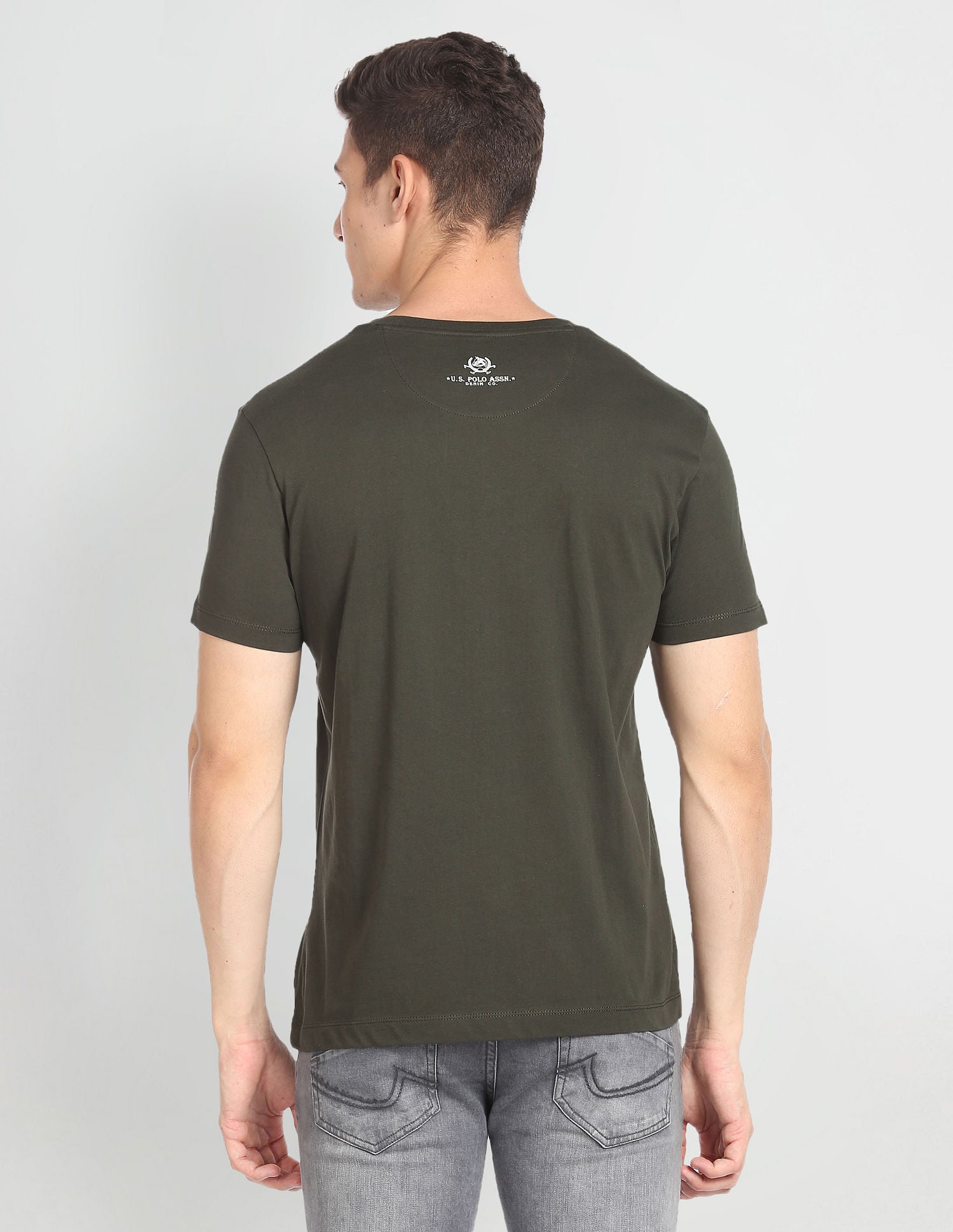 Slim Fit Crew Neck T-Shirt Olive - U.S. POLO ASSN. | Large