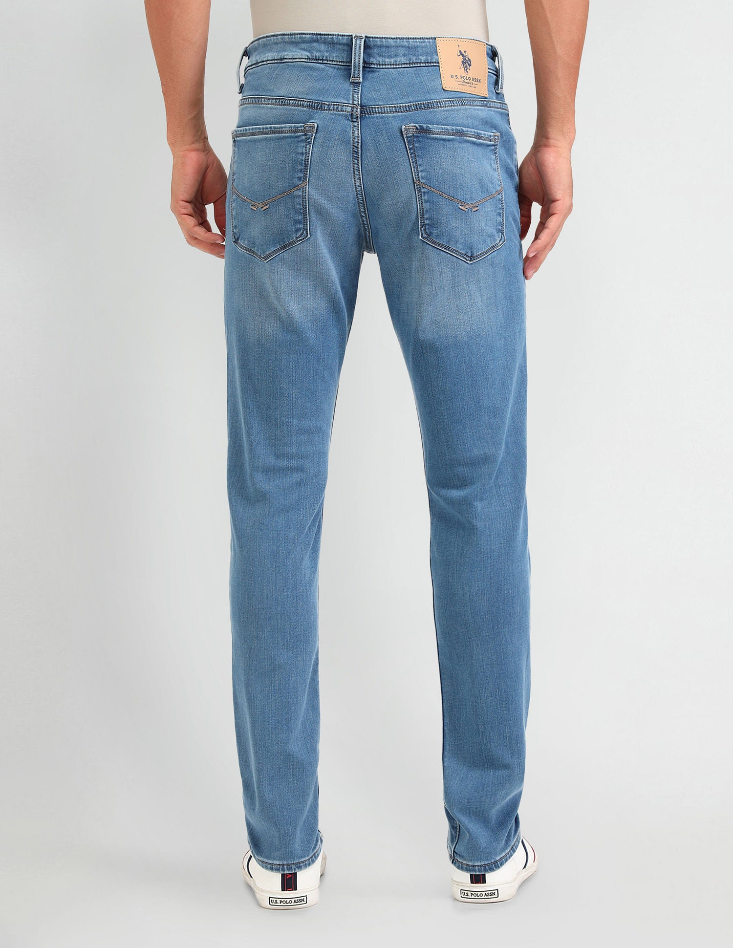 Mid Rise Light Wash Jeans Blue - U.S. POLO ASSN. | Large