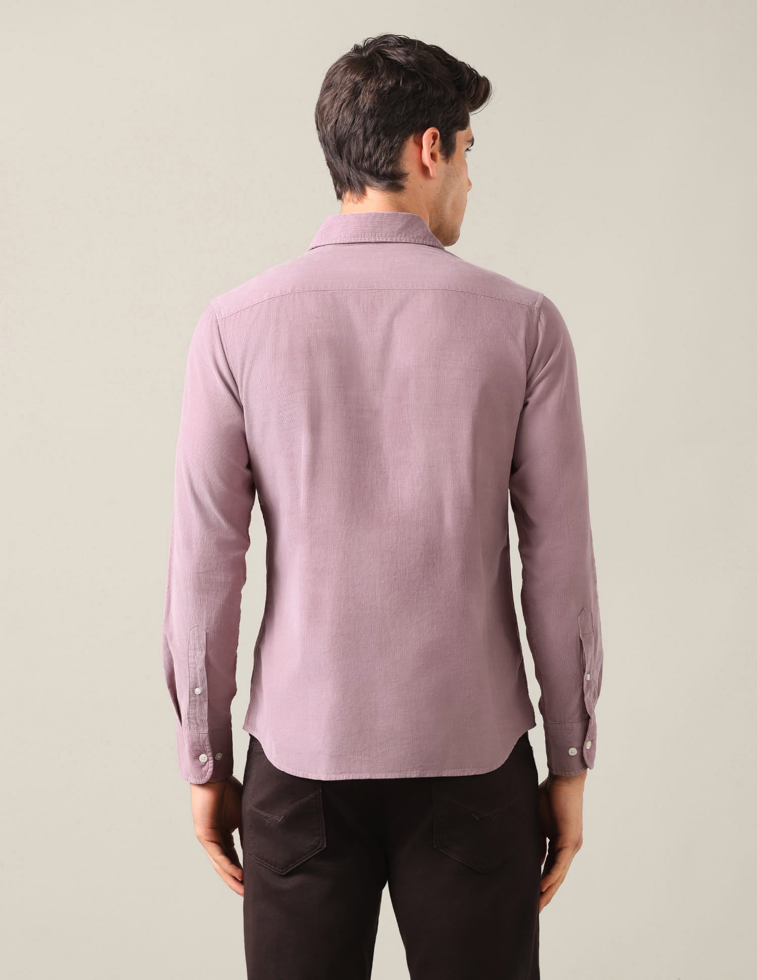 Tailored Fit Corduroy Shirt Pink - U.S. Polo Assn. India | Large