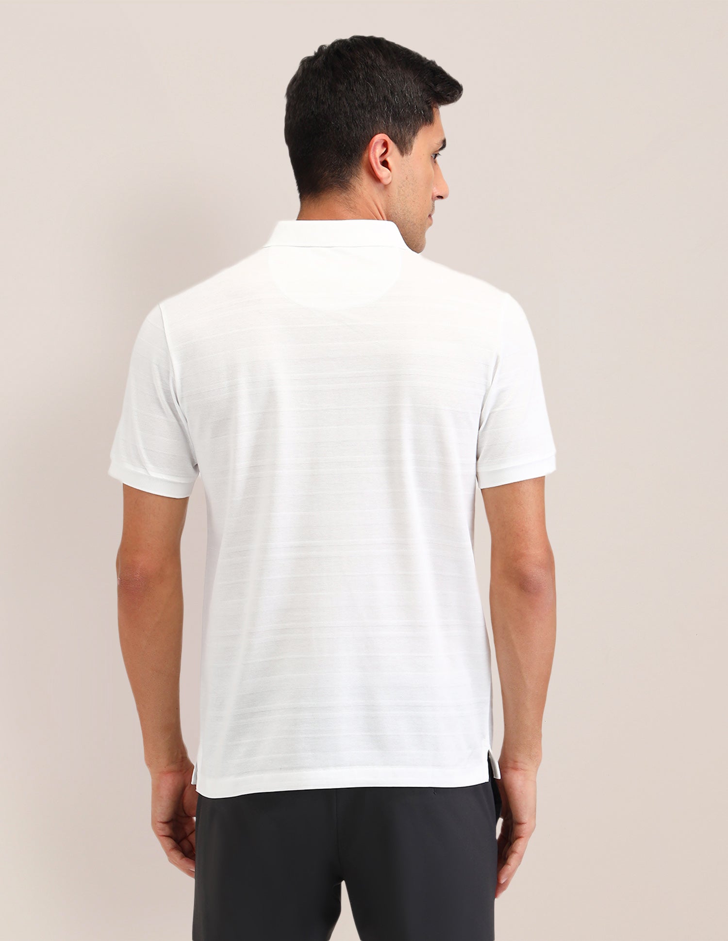 Horizontal Striped Slim Fit Polo Shirts White - U.S. Polo Assn. India | Large