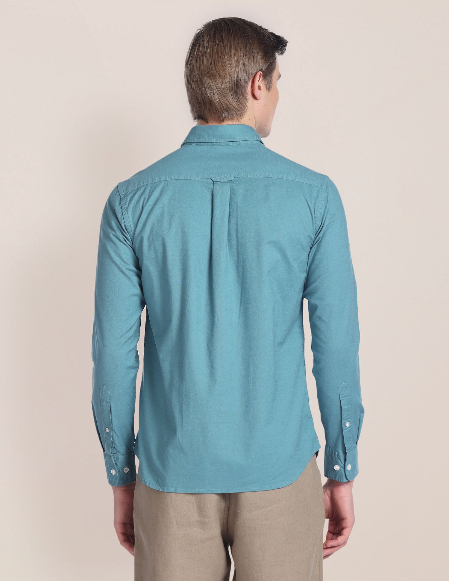 Solid Dobby Shirt Teal - U.S. POLO ASSN. | Large