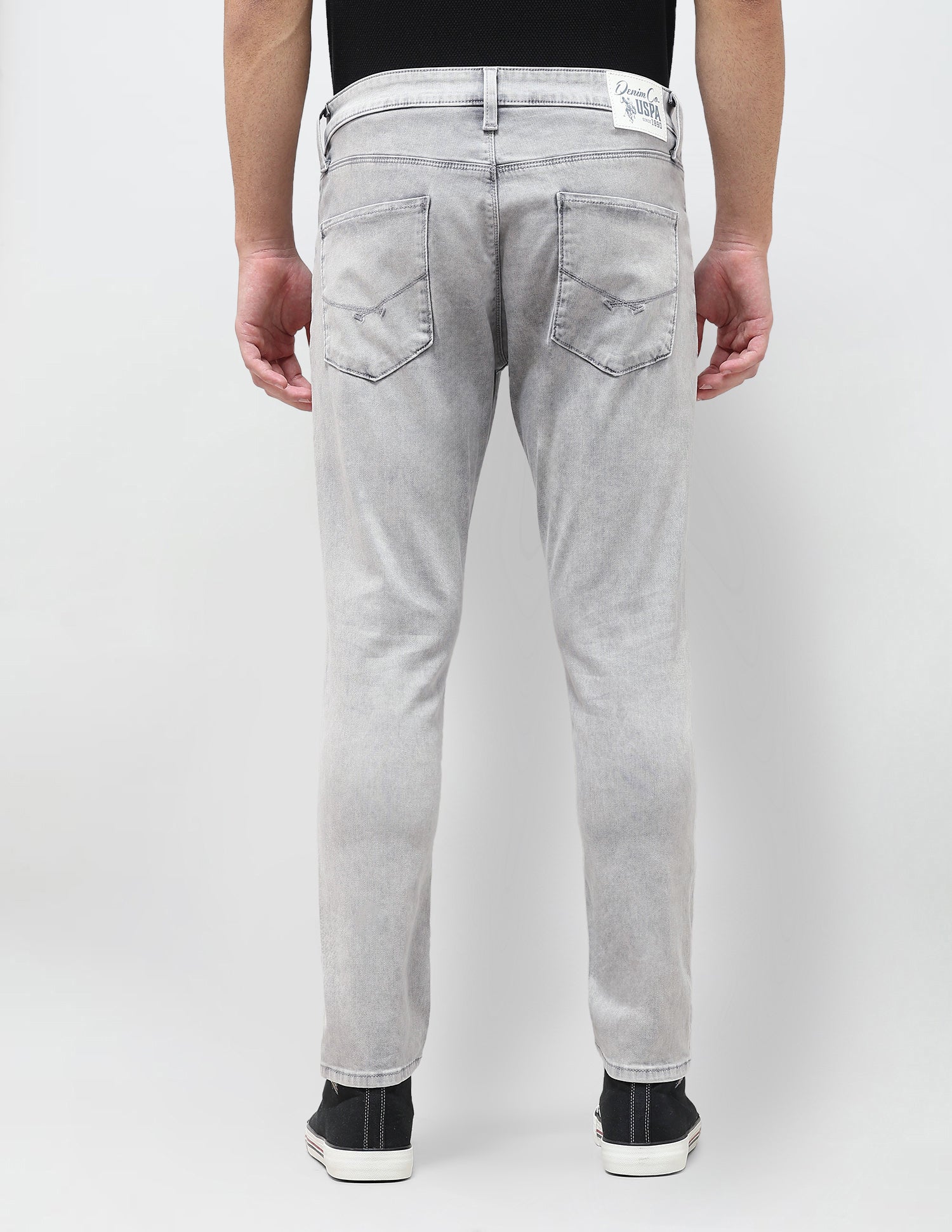 Henry Tapered Fit Grey Jeans Grey - U.S. Polo Assn. India | Large